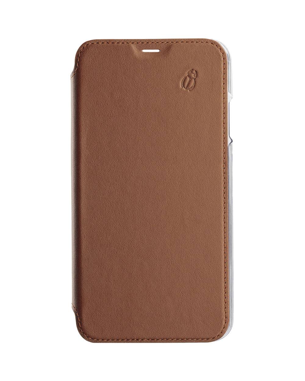 Étui pour iPhone XR Folio Premium en Cuir avec Dos en Cristal et Porte-Cartes-0