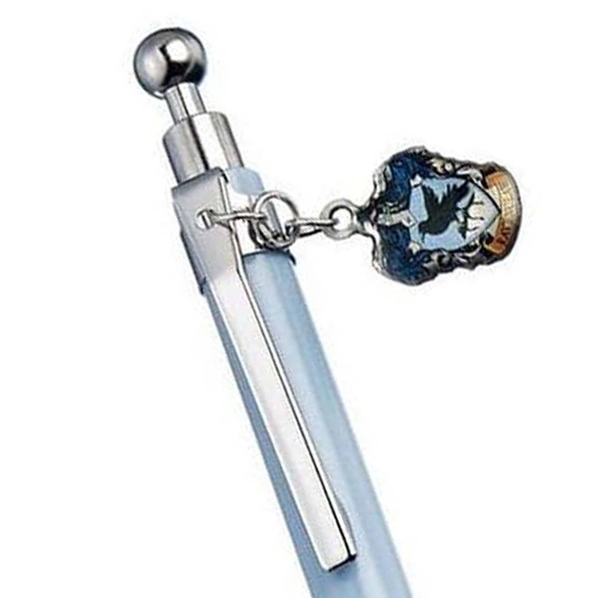 Stylo à Bille 14cm avec Breloque Blason Serdaigle et Embouts Chromés-1
