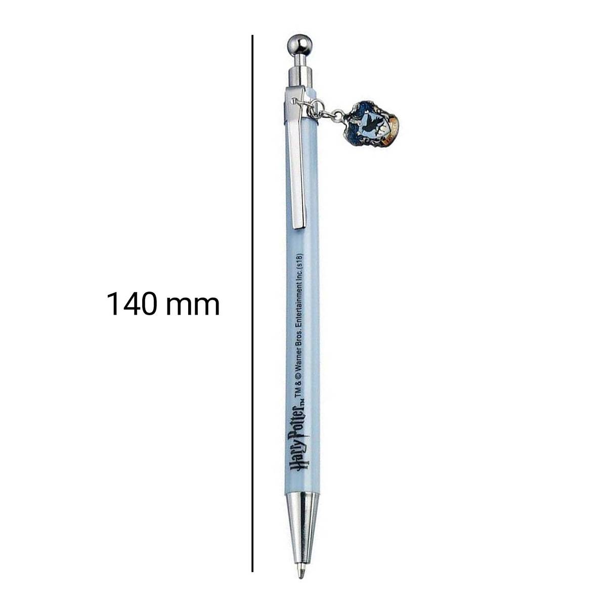 Stylo à Bille 14cm avec Breloque Blason Serdaigle et Embouts Chromés-2