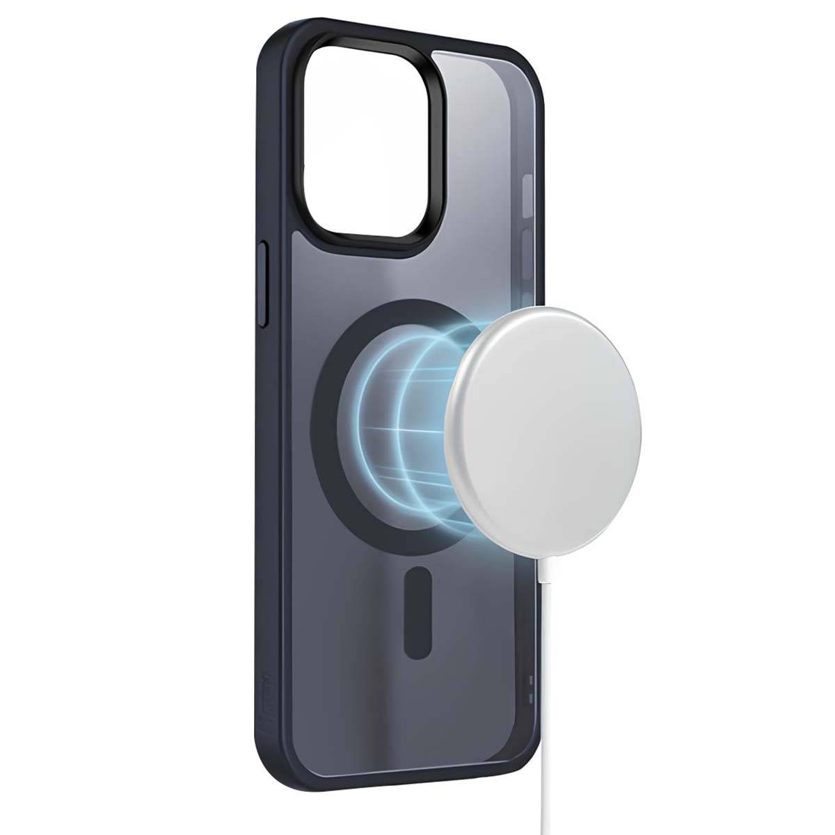 Coque MagSafe pour iPhone 15 Pro Max avec Bord Surélevé-1