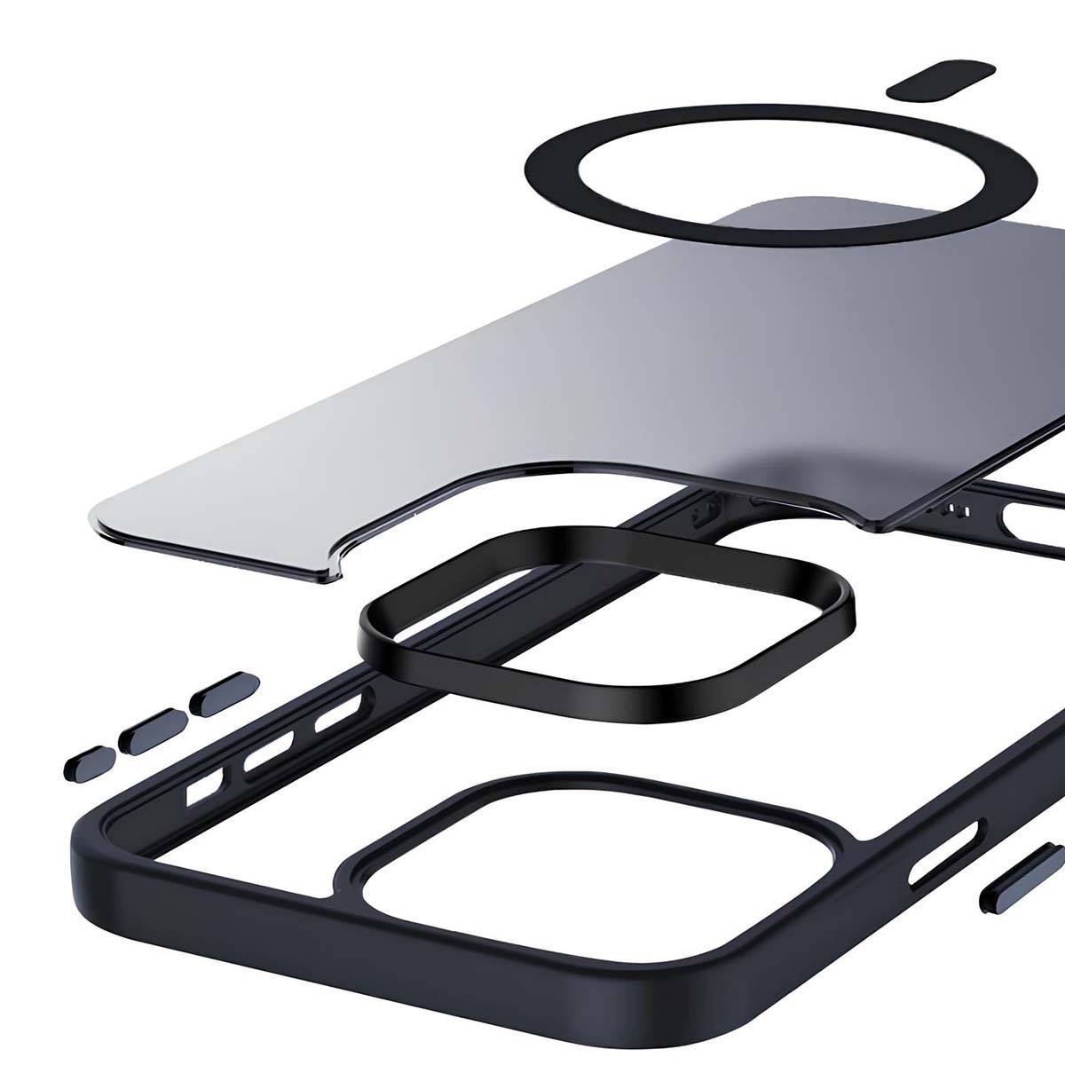 Coque MagSafe pour iPhone 15 Pro Max avec Bord Surélevé-3