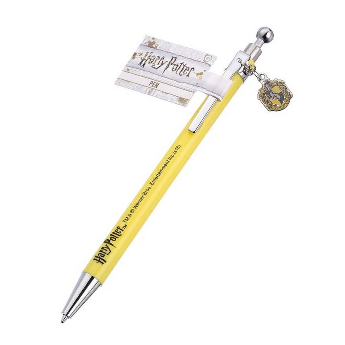 Stylo à Bille 14cm avec Breloque Blason Hufflepuff-0