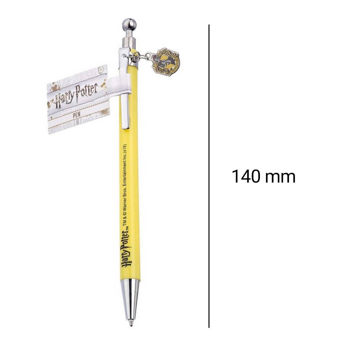 Stylo à Bille 14cm avec Breloque Blason Hufflepuff-2