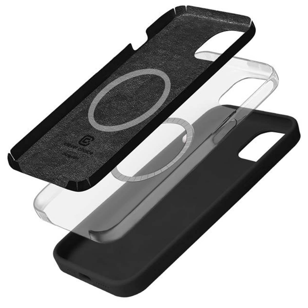 Coque MagSafe en Silicone pour iPhone 15 Plus avec Anneau Magnétique-2