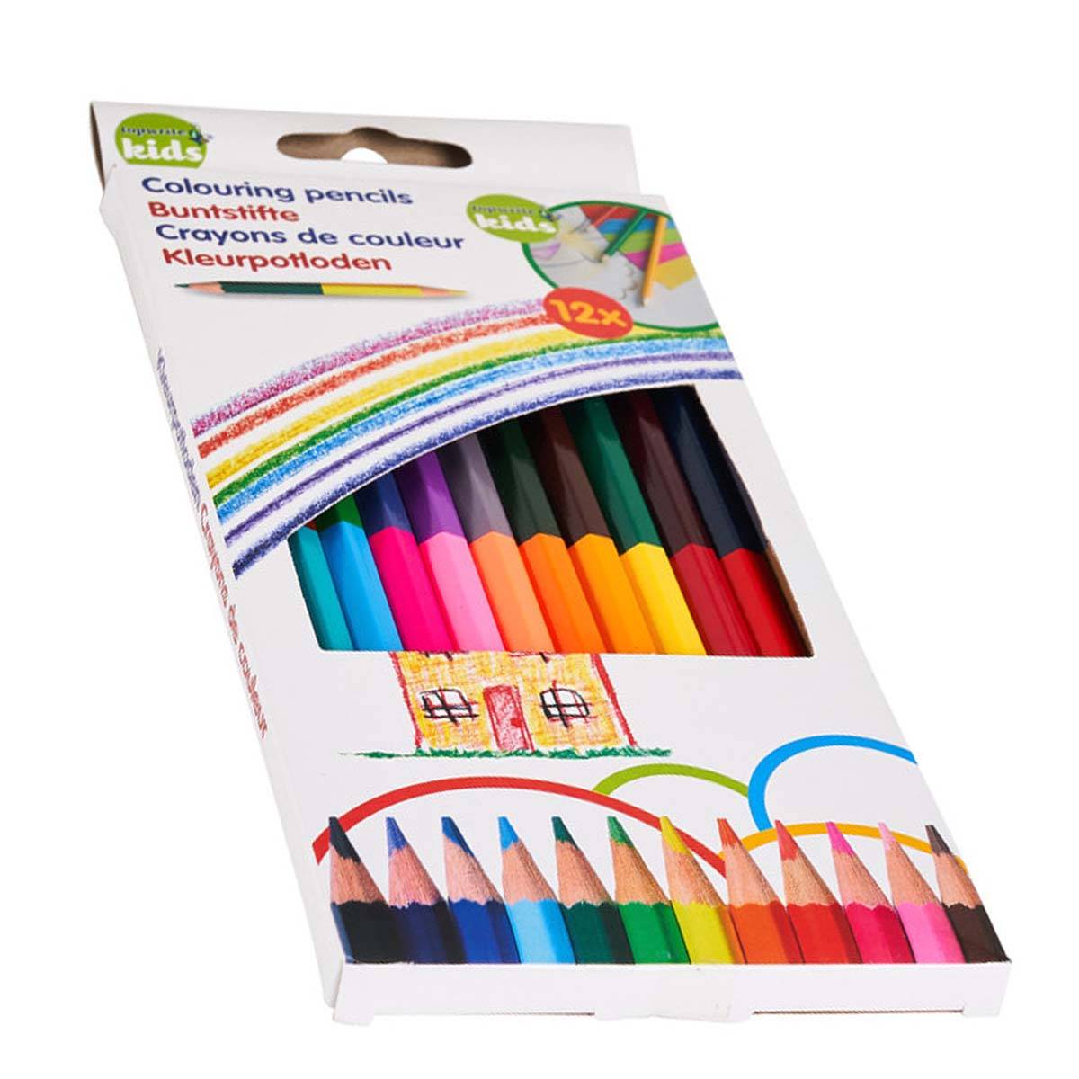Lot de 12 Crayons de Couleur Double Face pour Dessin et Coloriage-4