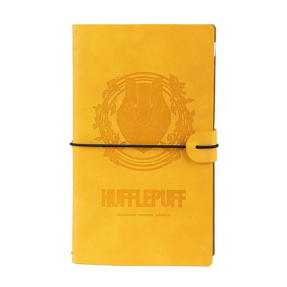 Carnet de Voyage Hufflepuff 12x19.6cm avec Élastique de Fermeture-0