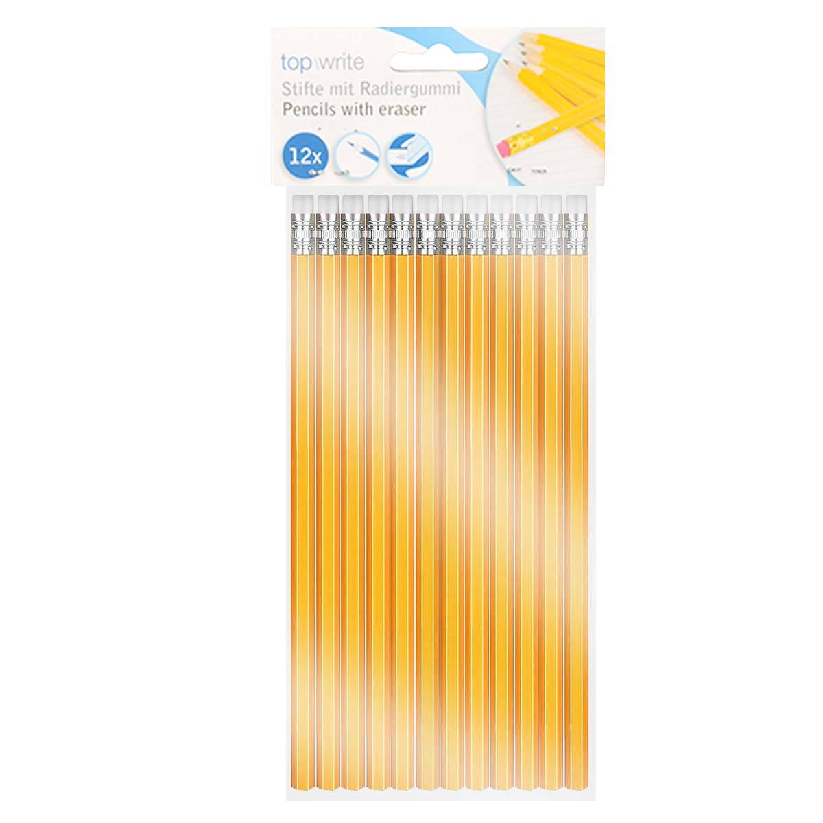 Lot de 12 Crayons à Papier HB avec Gomme Intégrée pour Écriture ou Dessin-4