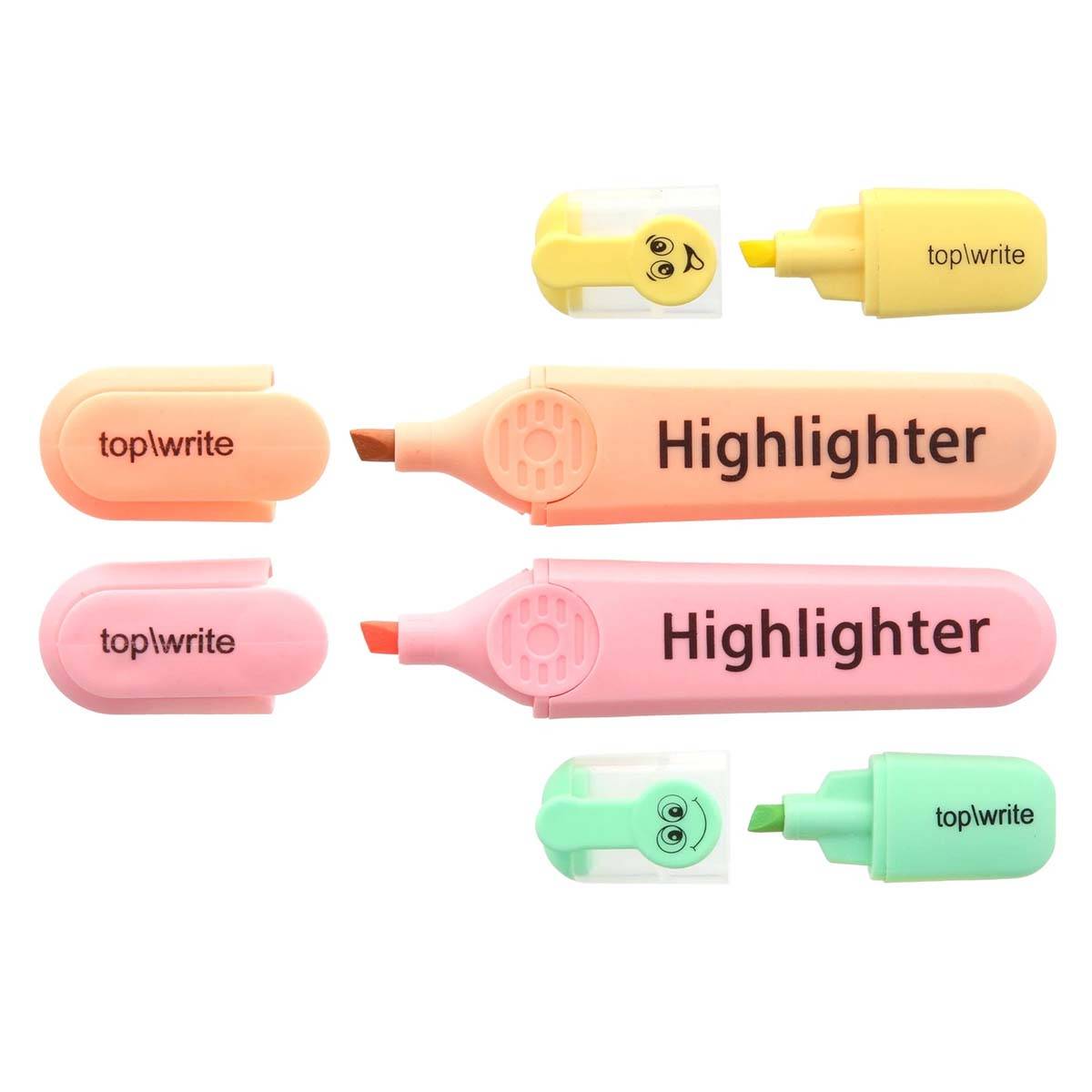 Lot de 4 Surligneurs Pastel à Séchage Rapide pour École / Bureau-3
