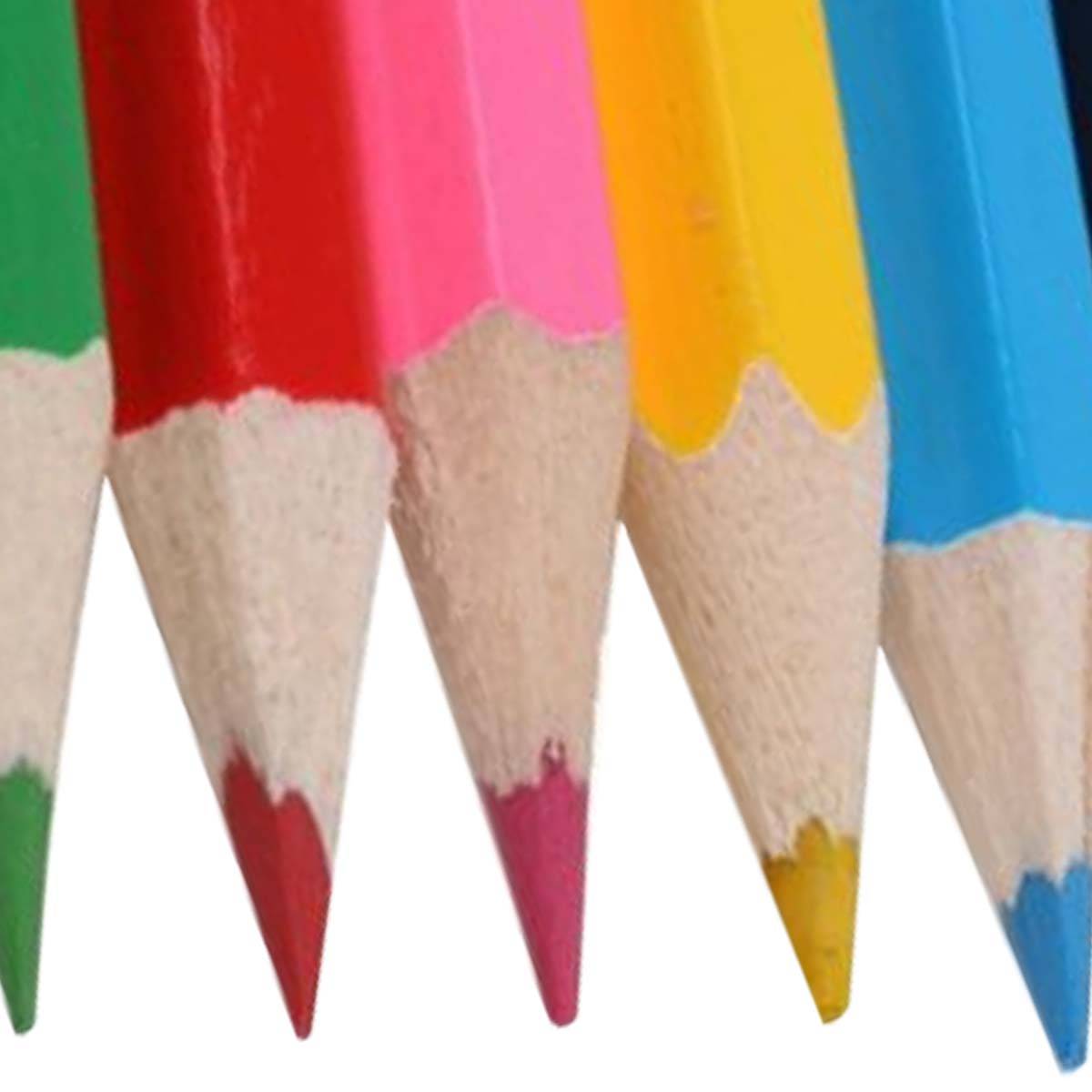 Lot de 12 Crayons de Couleur Variés avec Aiguisoir-2