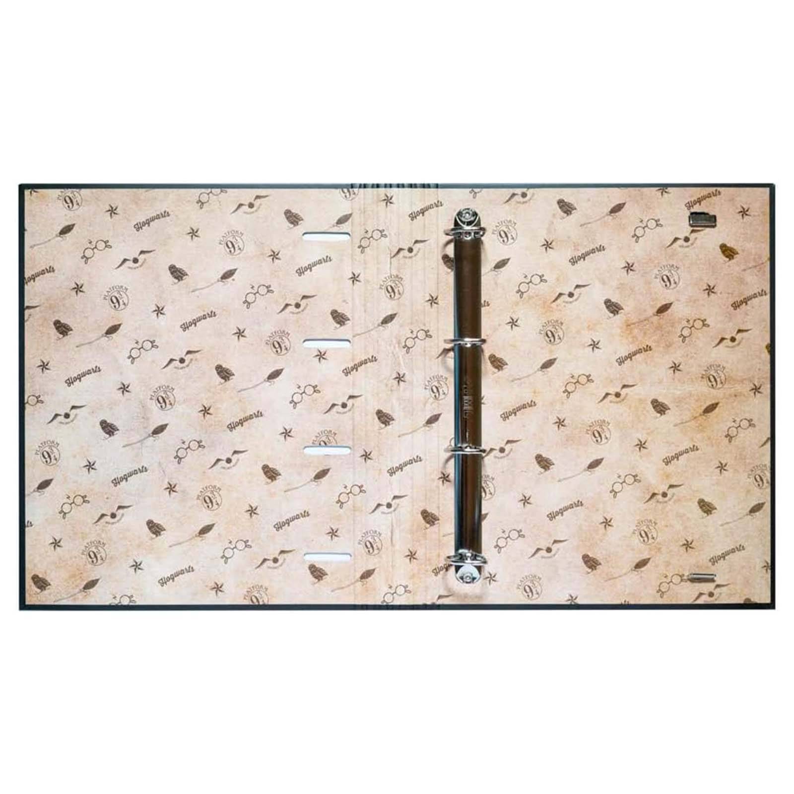 Classeur A4 4 Anneaux Ronds Métalliques avec Élastique et 100 Feuilles A4-1