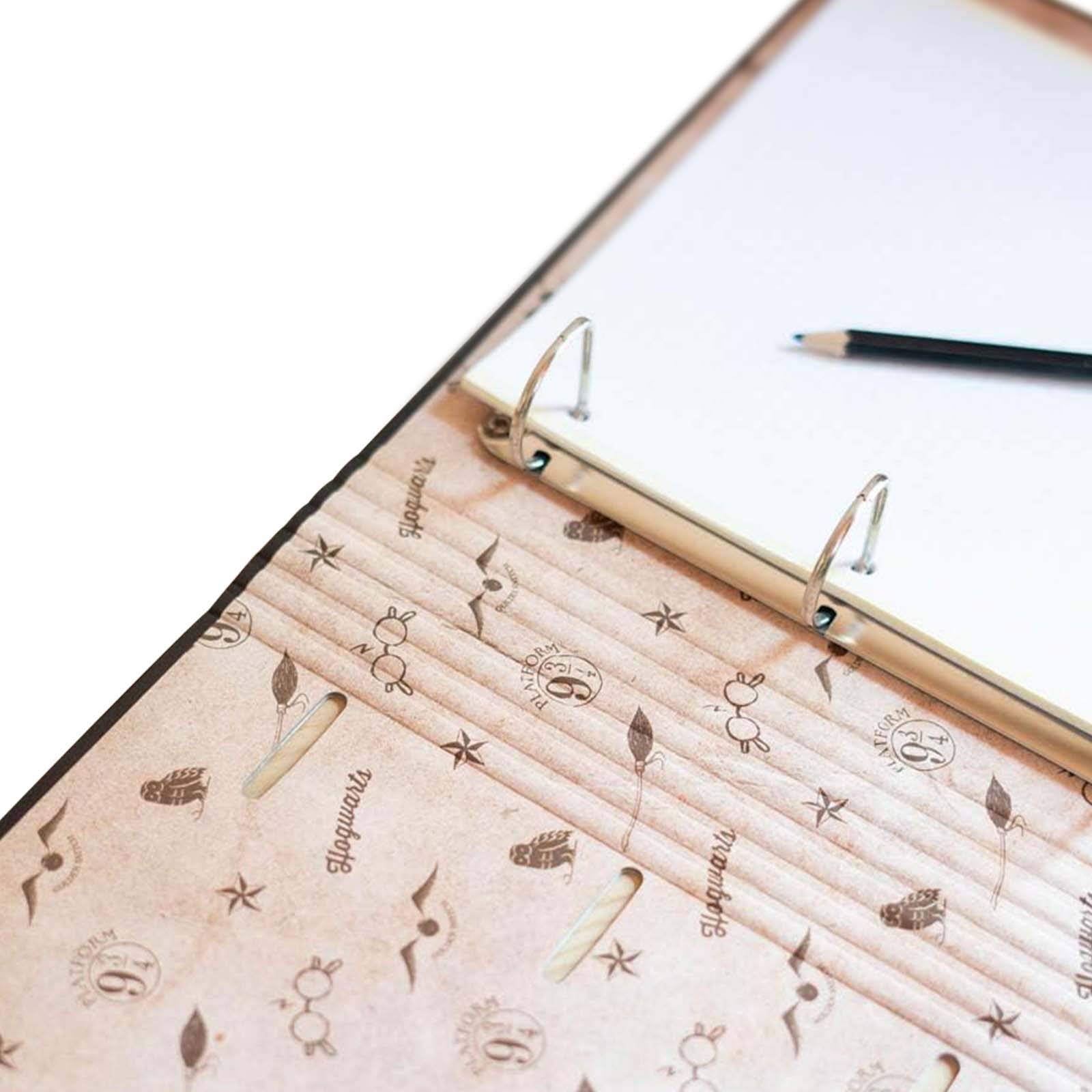 Classeur A4 4 Anneaux Ronds Métalliques avec Élastique et 100 Feuilles A4-2