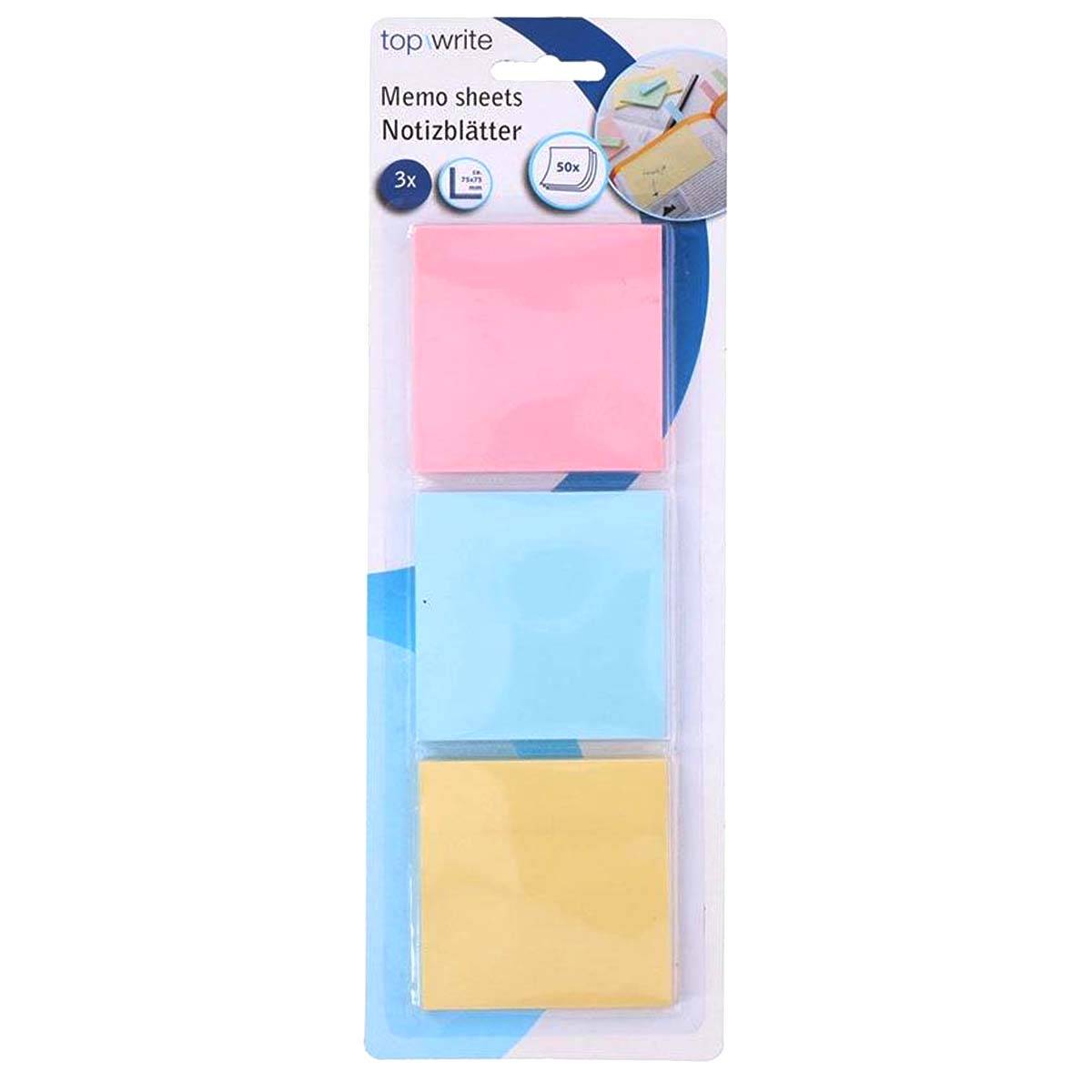 Lot de 3 Blocs Notes Adhésives Repositionnables-3