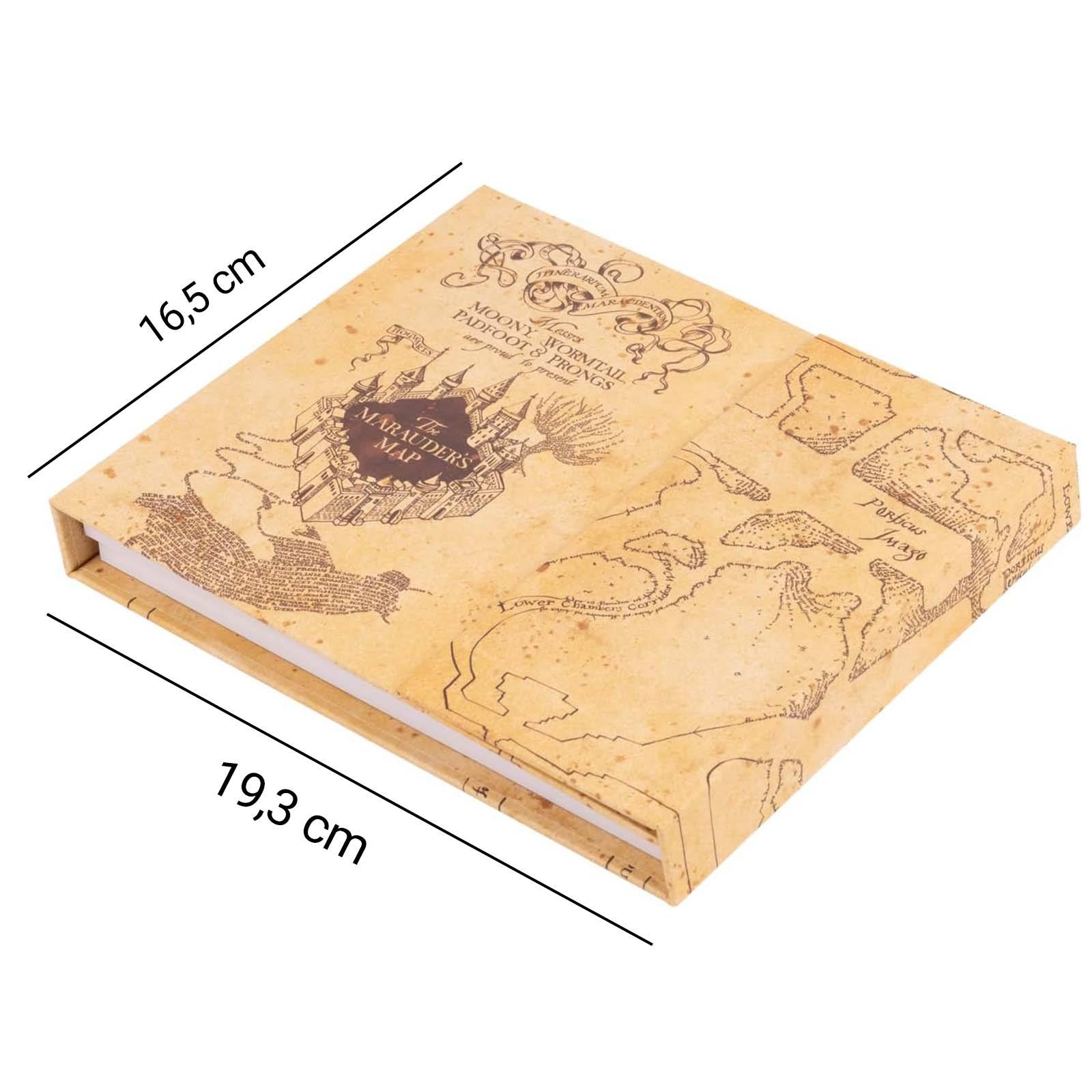 Agenda Hebdomadaire Carte du Maraudeur 19.3x16.5cm avec Notes Autocollantes-1