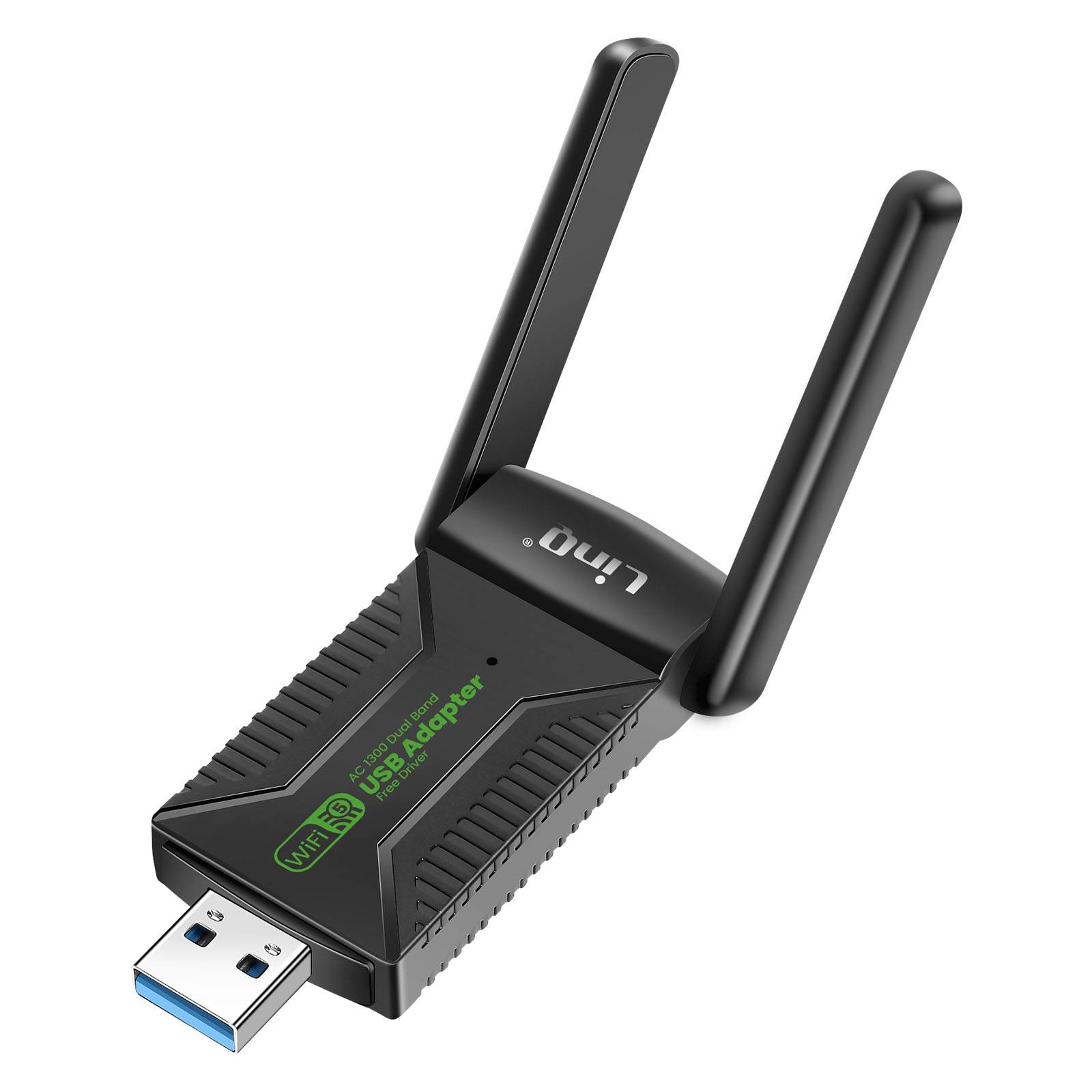 Carte Réseau Clé USB WiFi 1300Mbps Double Bande-0