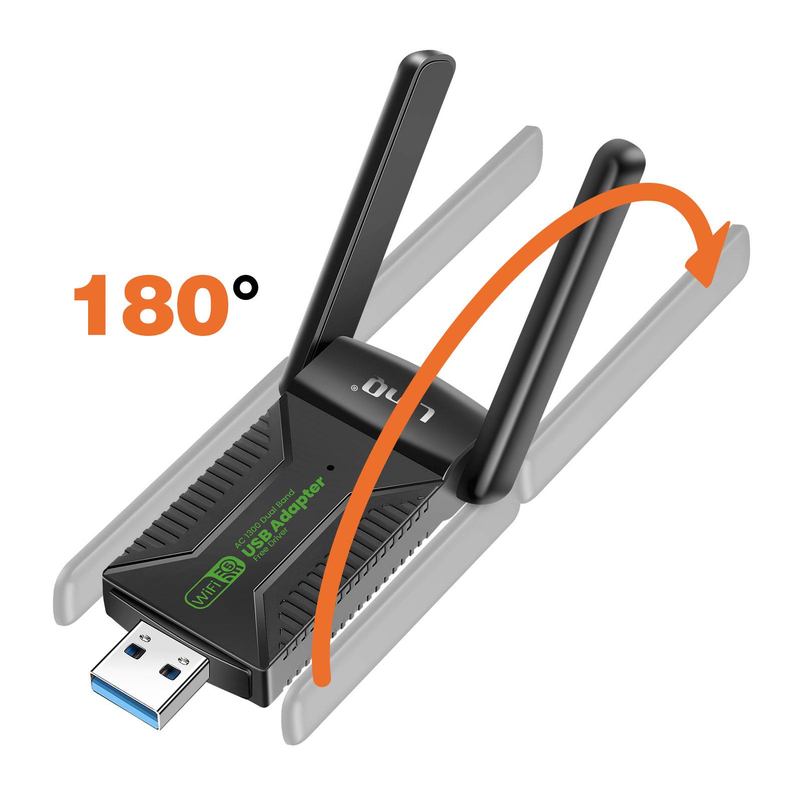 Carte Réseau Clé USB WiFi 1300Mbps Double Bande-3