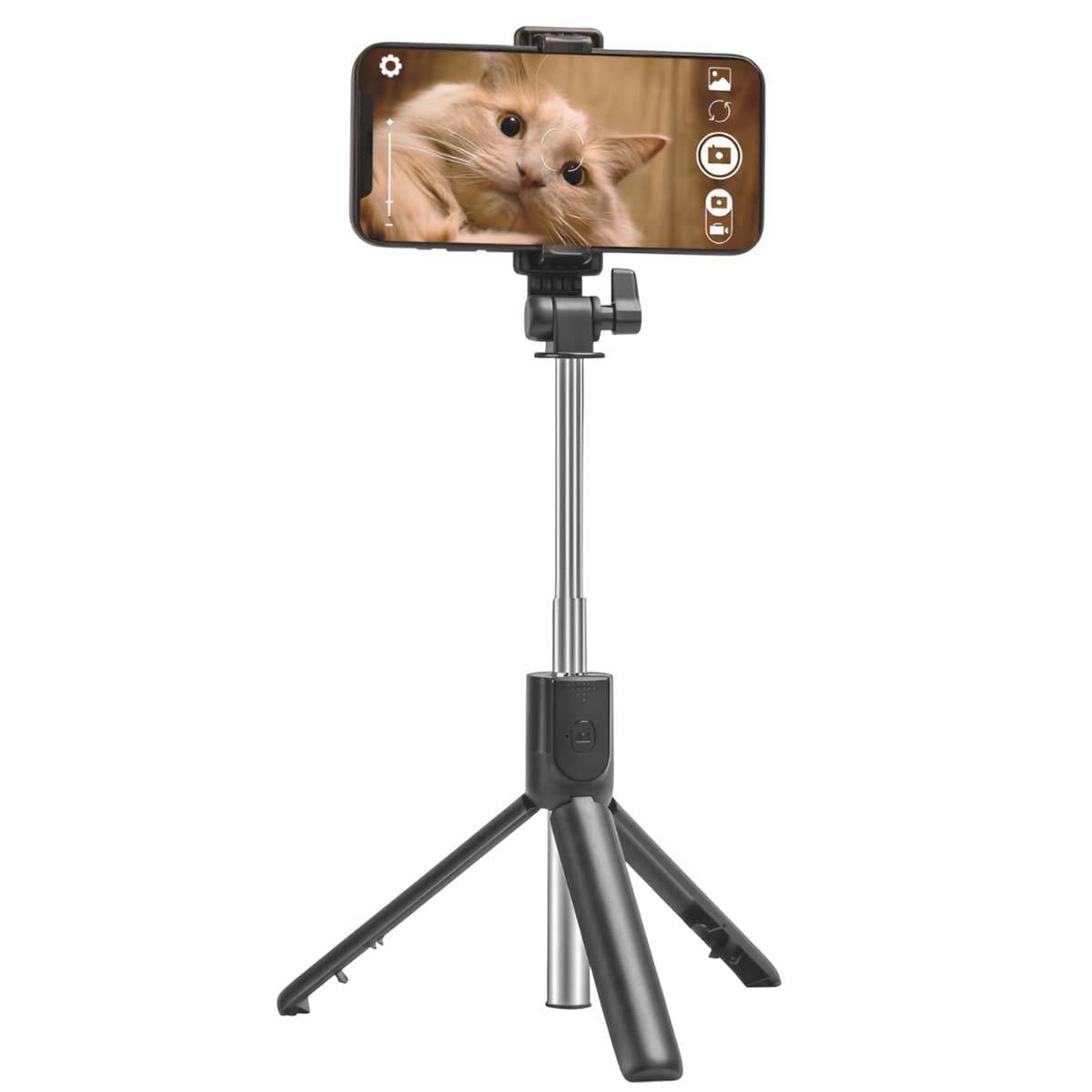 Perche Selfie Télescopique 67 cm avec Trepied et Télécommande Bluetooth-1