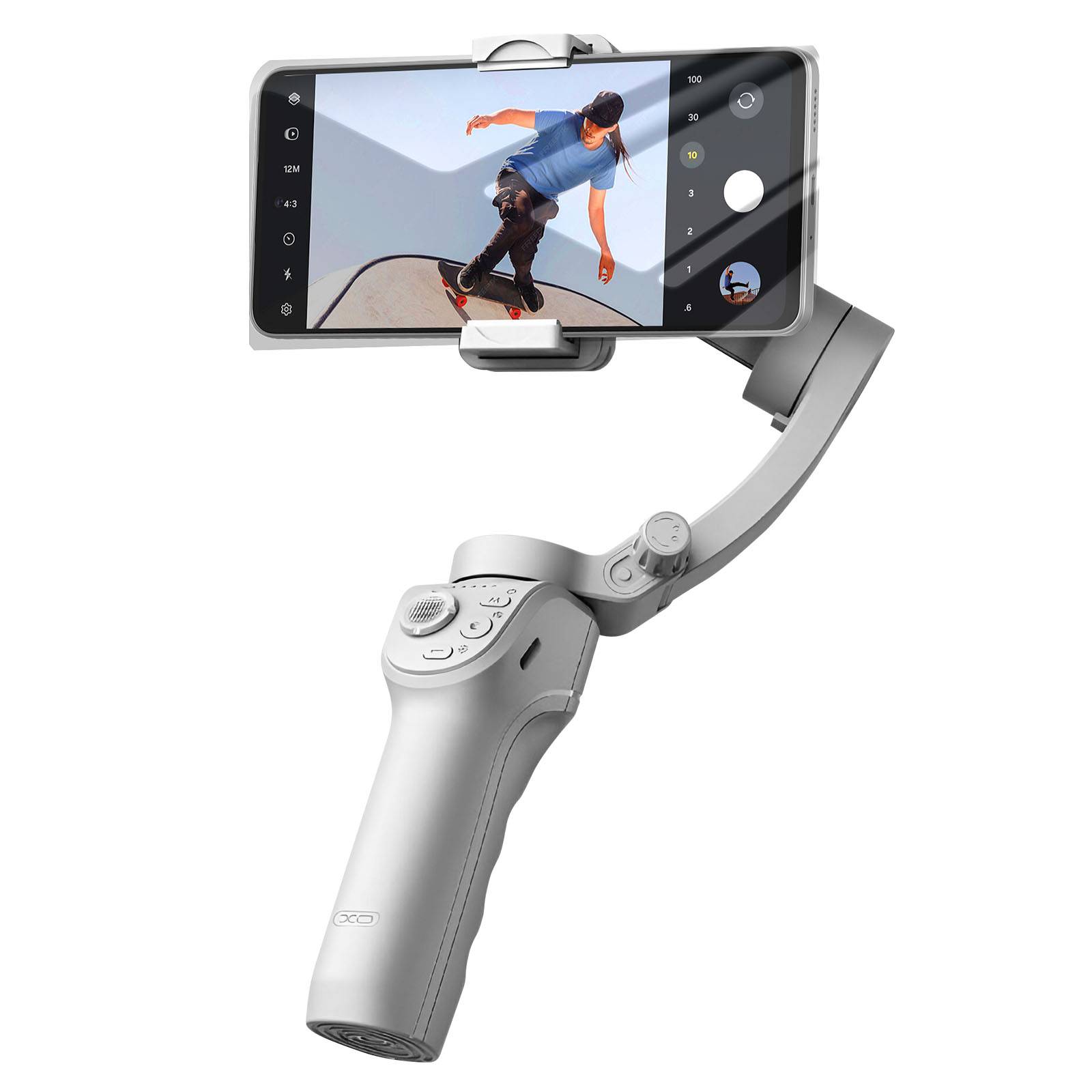 Perche Selfie Stabilisée avec Suivi de Visage pour Smartphone et Trépied-0