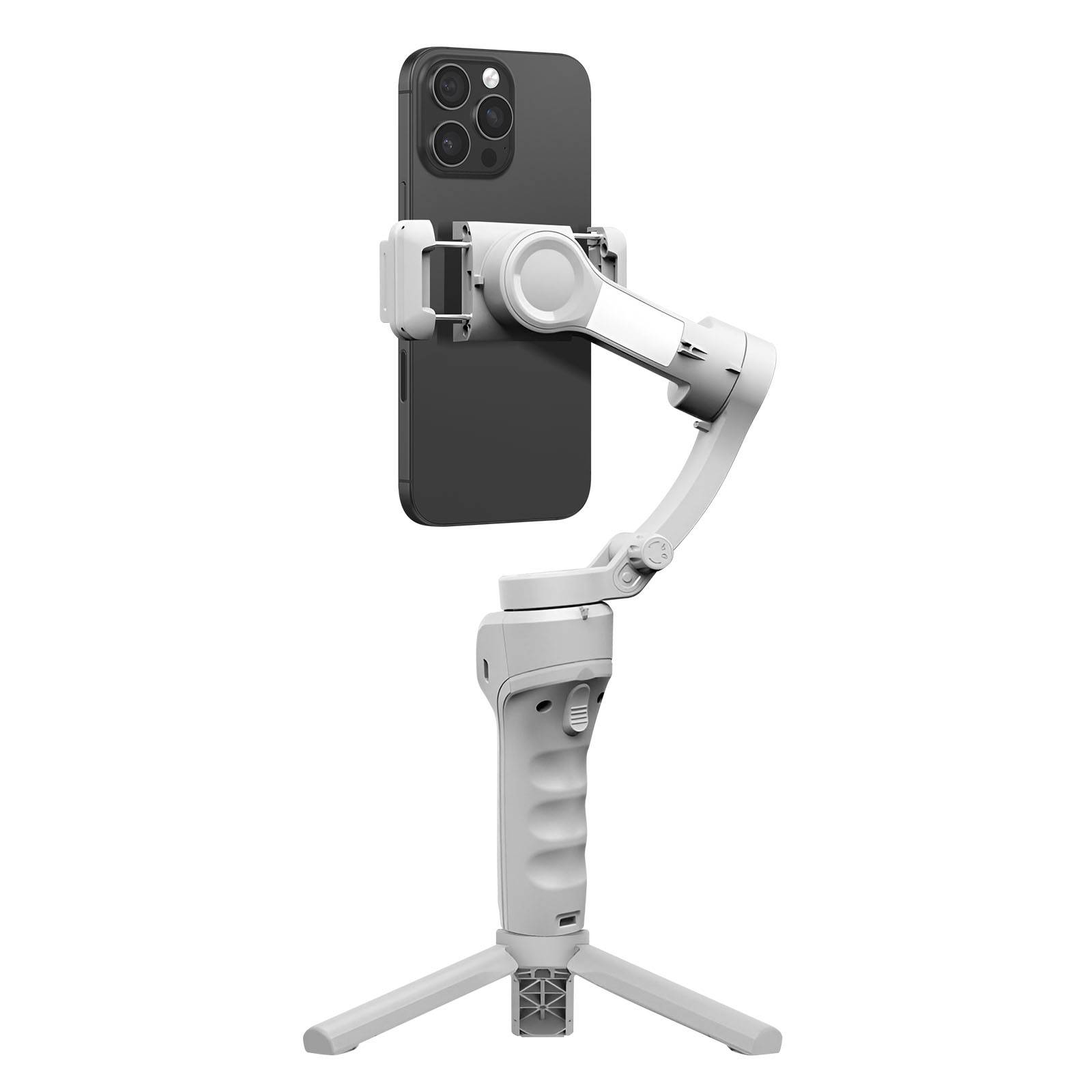 Perche Selfie Stabilisée avec Suivi de Visage pour Smartphone et Trépied-1
