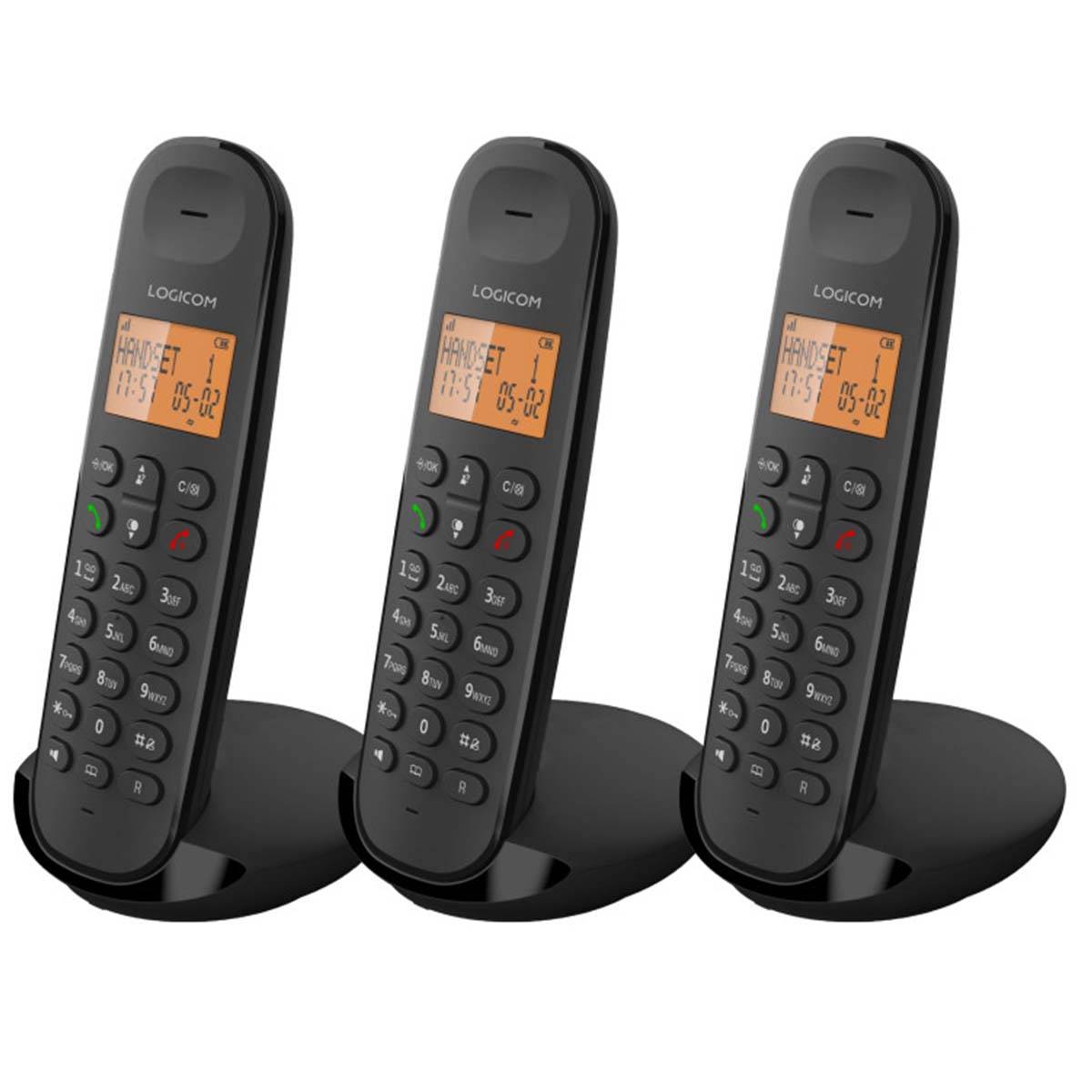 Téléphone sans Fil Trio Mains Libres ILOA 350 avec Écran Portée 300m-0
