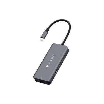 Hub Verbatim, USB-C Essentials, 6 ports avec connecteur RJ45, HDMI, 3 ports USB-A, 1 port USB-C PD, emballage blister.-0