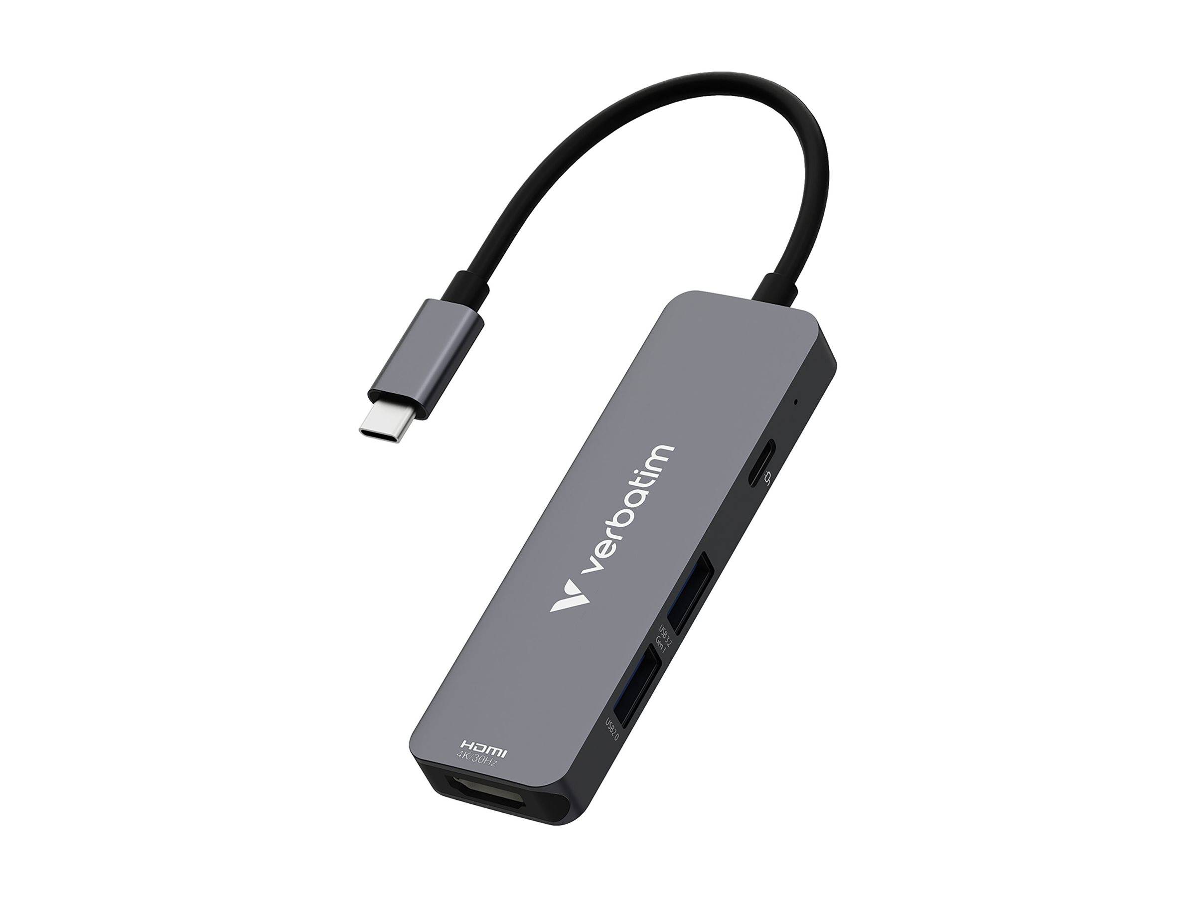Hub Verbatim, USB-C Essentials, 4 ports HDMI, 2 ports USB-A, 1 port USB-C PD, emballage blister.-0