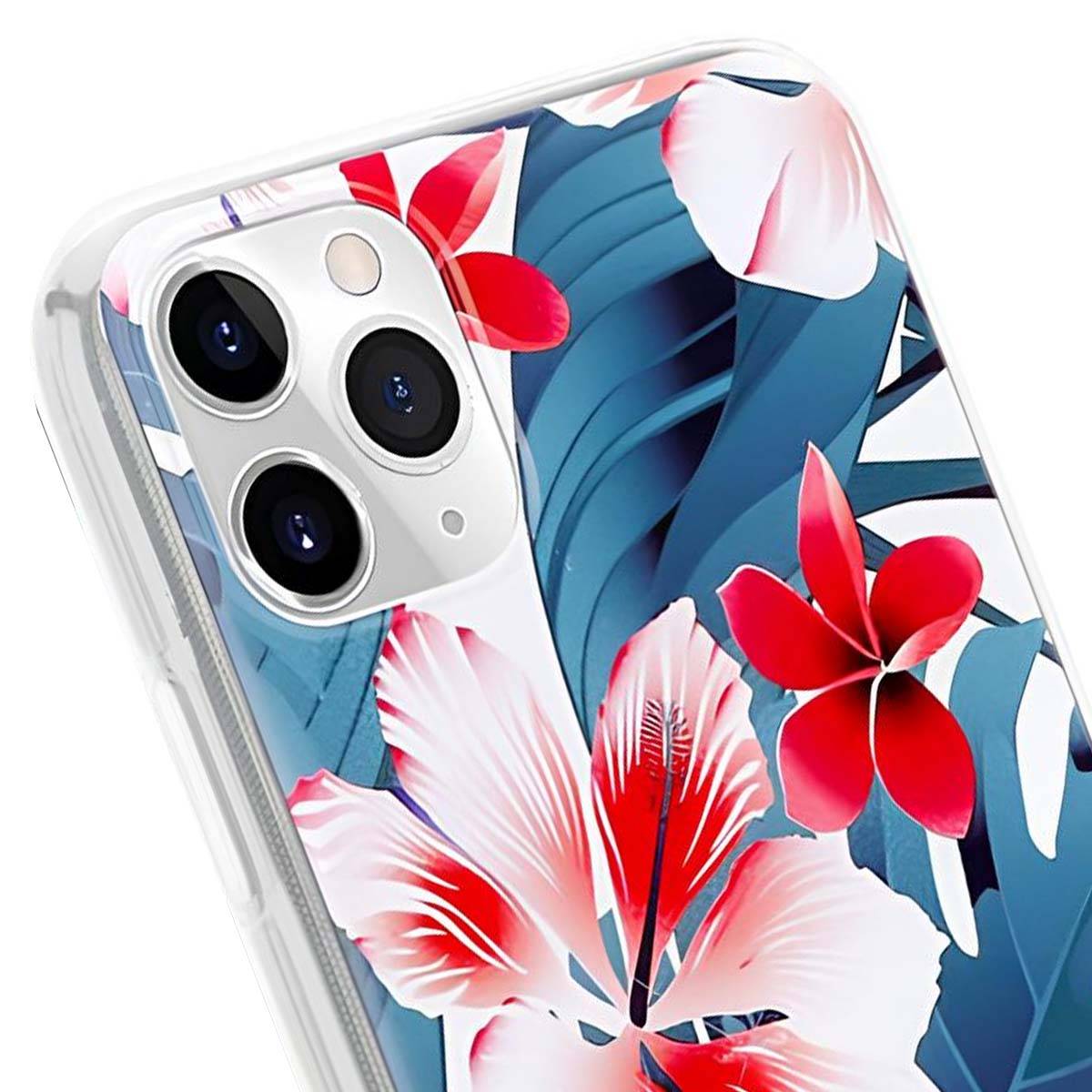 Coque pour iPhone 11 Pro Modèle Flower Case Élégant et Résistant-1
