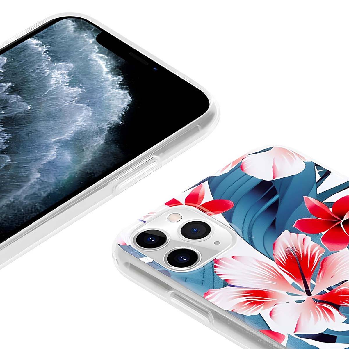 Coque pour iPhone 11 Pro Modèle Flower Case Élégant et Résistant-3