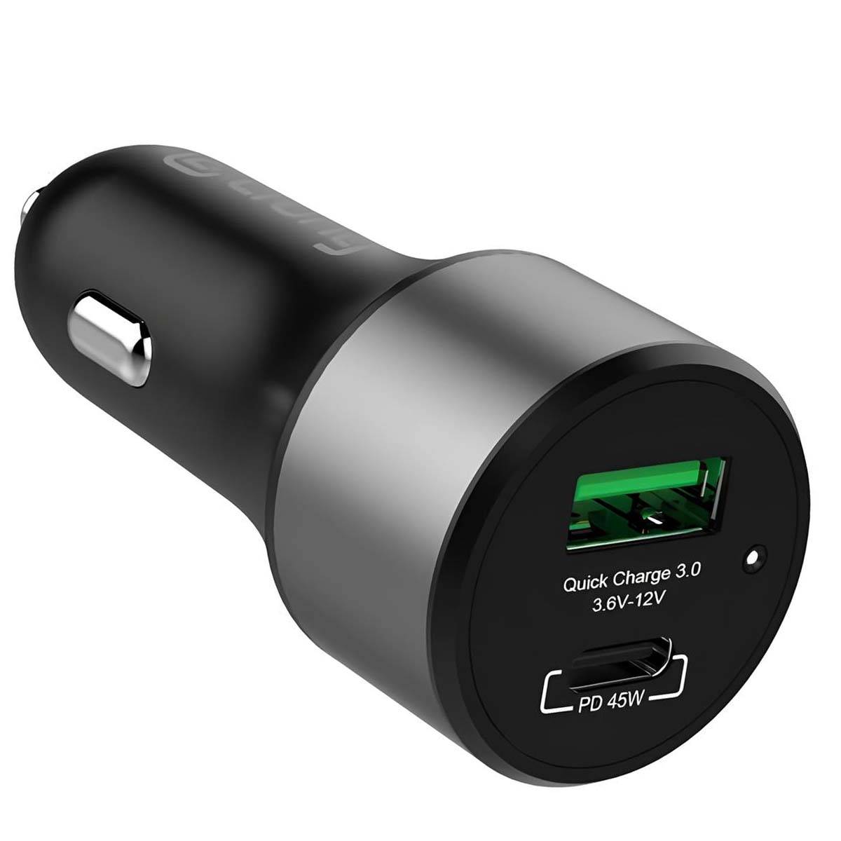 Chargeur Allume-Cigare USB-C PD 45W / USB QC 3.0 18W Compact-0