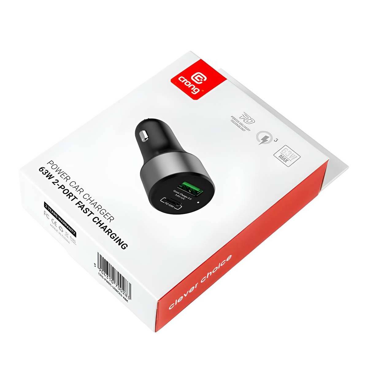 Chargeur Allume-Cigare USB-C PD 45W / USB QC 3.0 18W Compact-4
