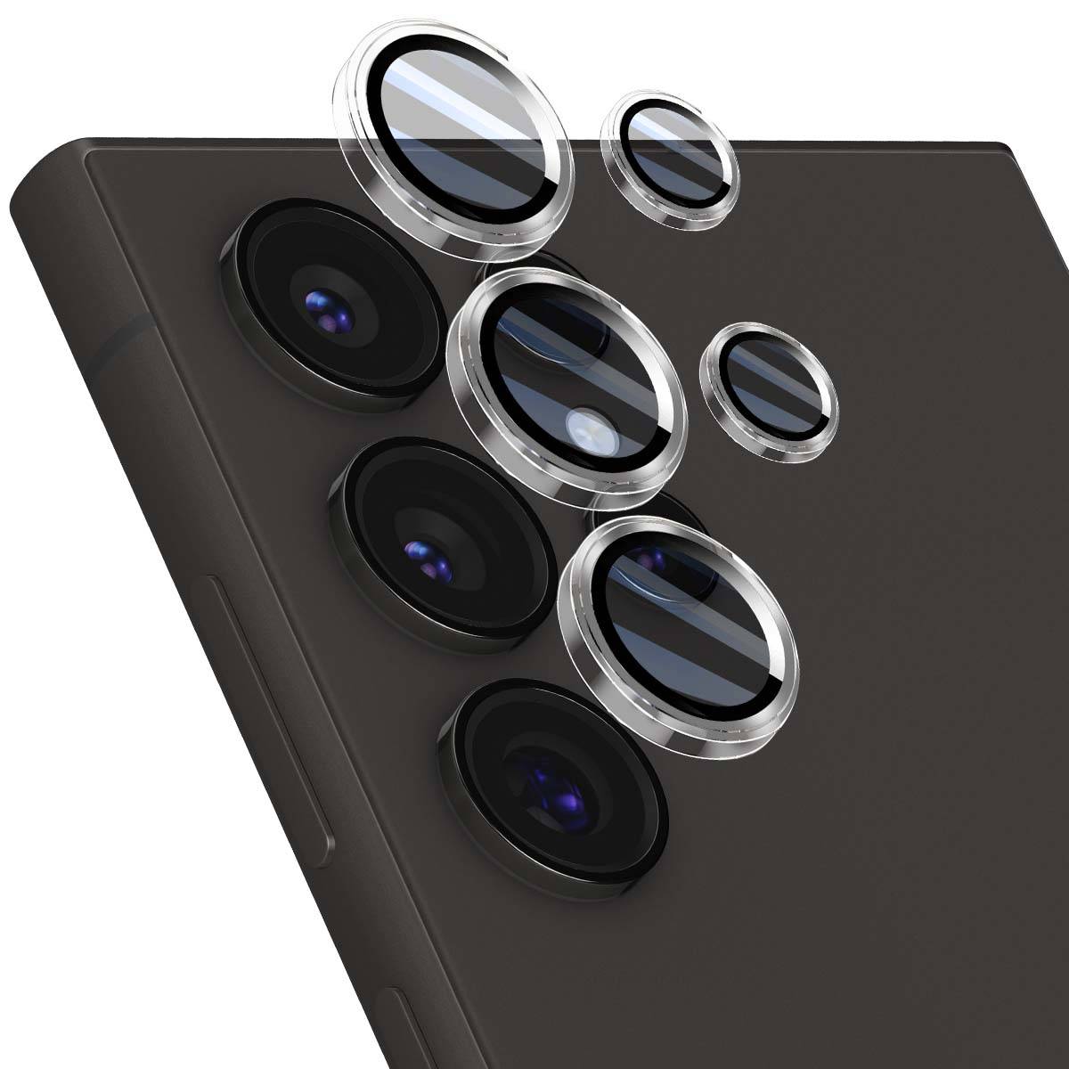Protection d’Objectif Caméra pour Galaxy 24 Ultra Série Lens Ring-0