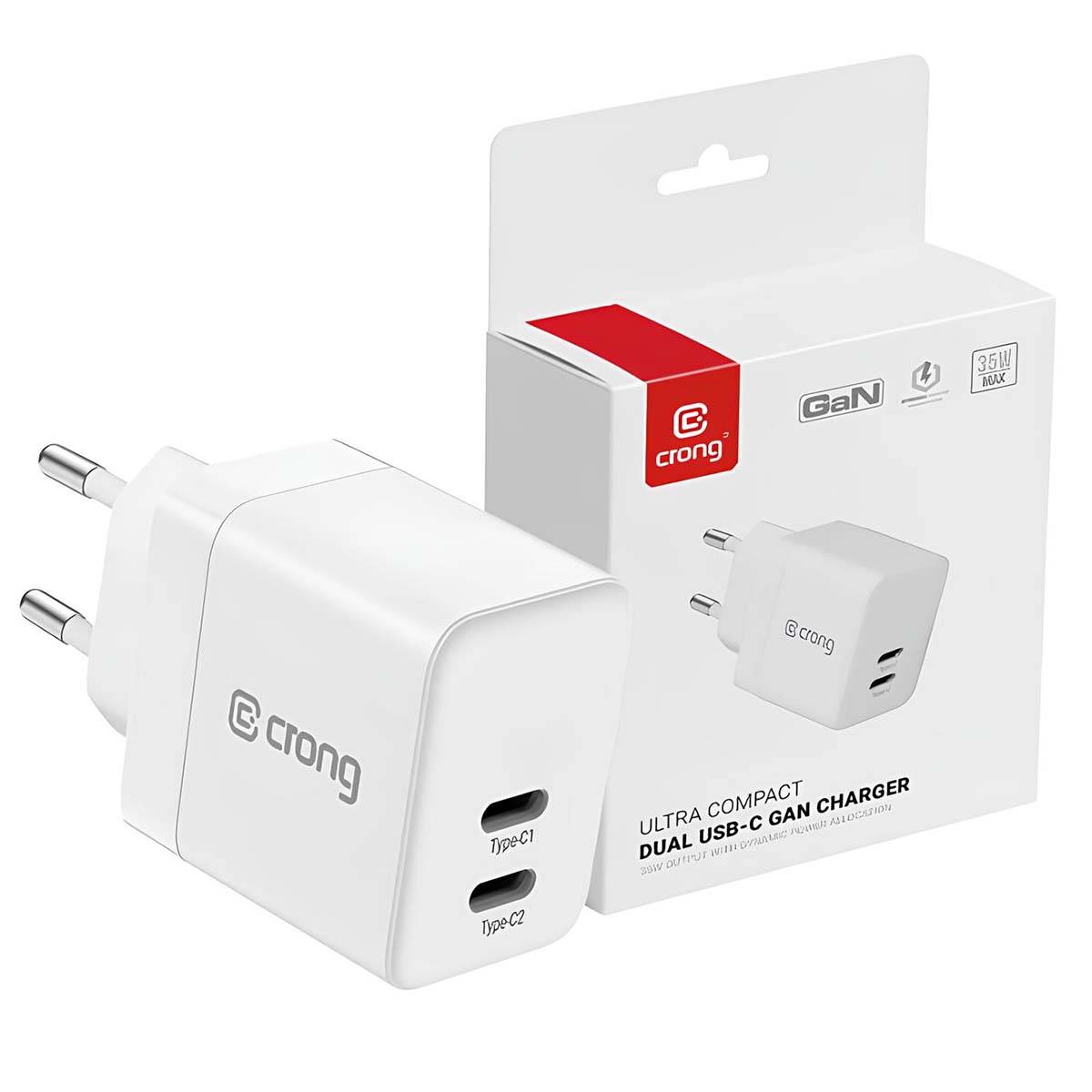 Chargeur Secteur 2 USB-C 35W PD 3.0 / PPS Ultra-Compact GaN-3