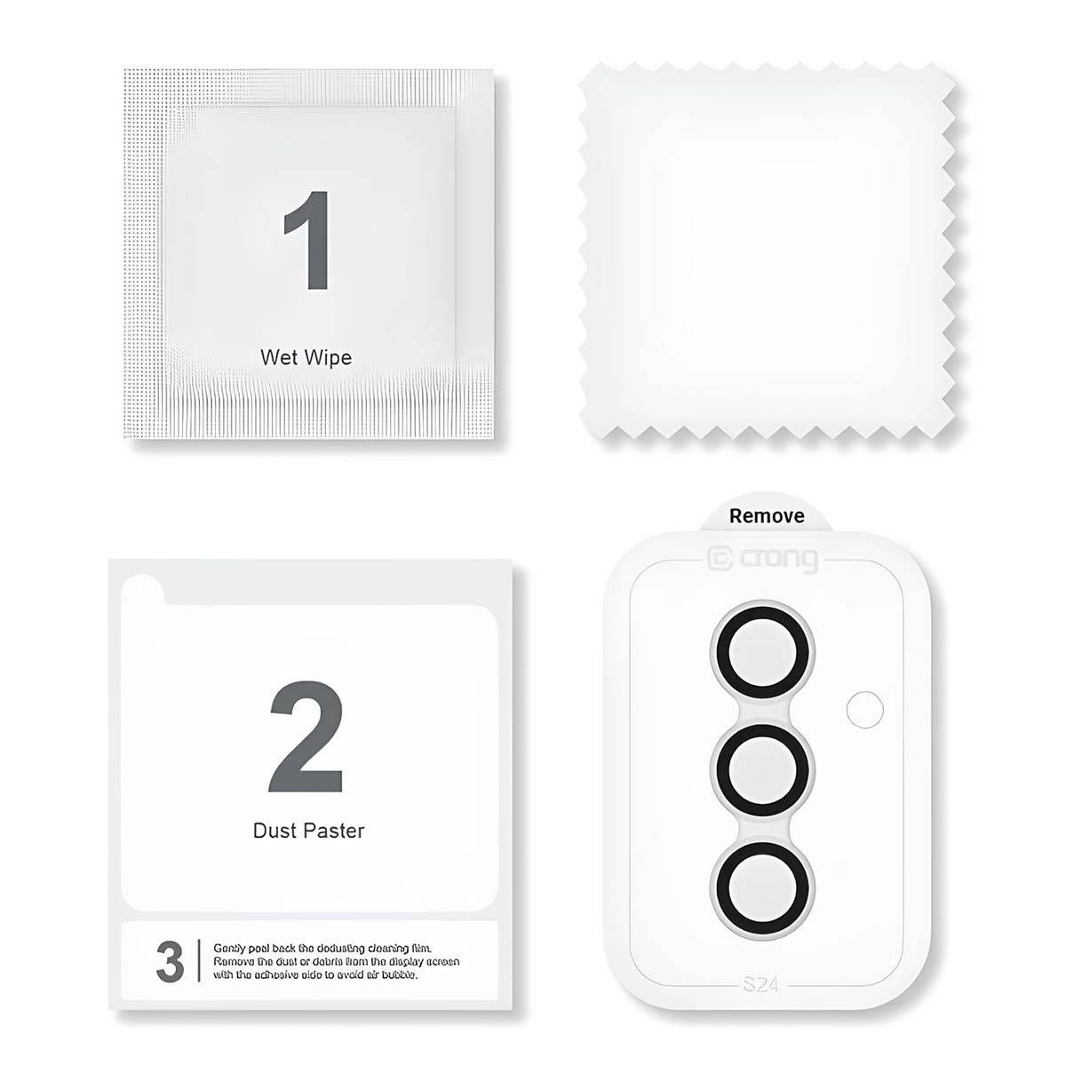 Protection d’Objectif Caméra pour Galaxy 24 Résistant Série Lens Ring-4