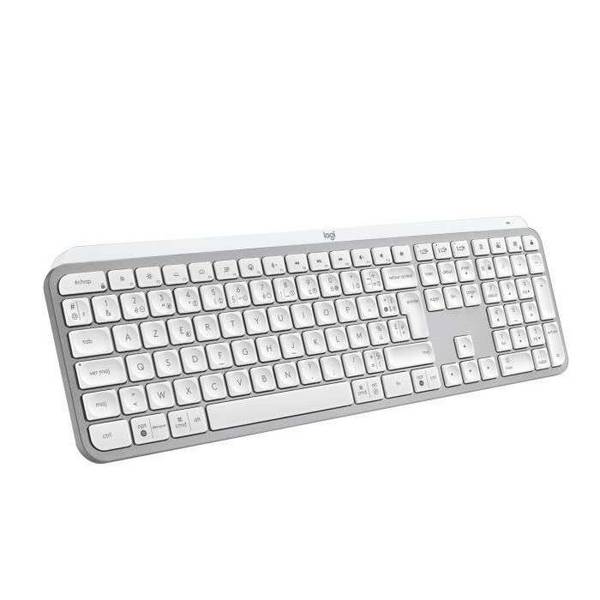 Logitech Master MX Keys S, Sans fil, Bluetooth, Commutateur de touche « ciseaux », AZERTY, LED, Gris