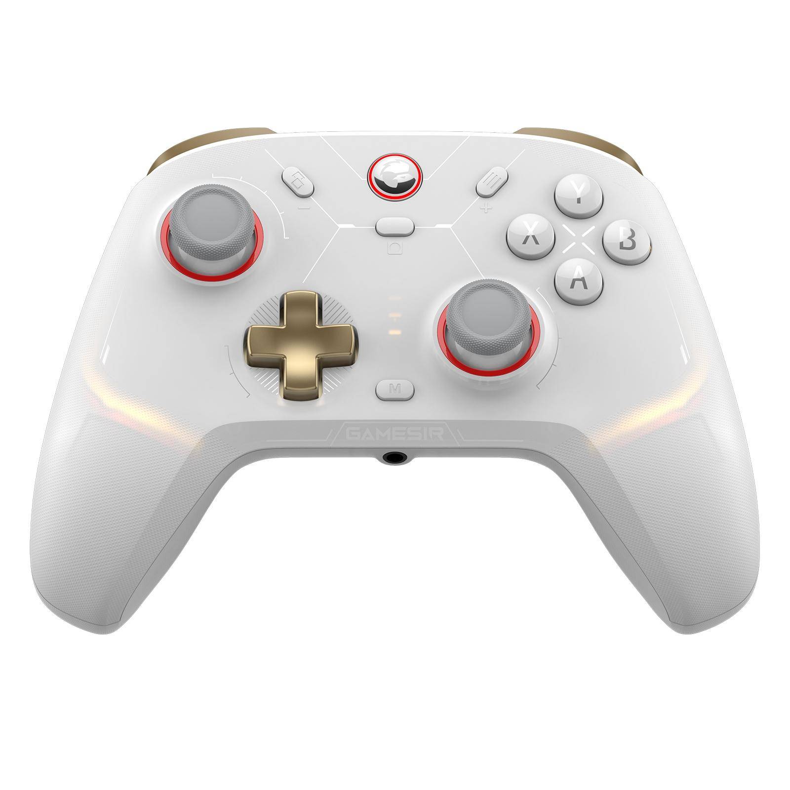 Gamepad Sans Fil Bluetooth RGB Pour Switch Android iOS PC Avec Vibration - Blanc - Yonis-0