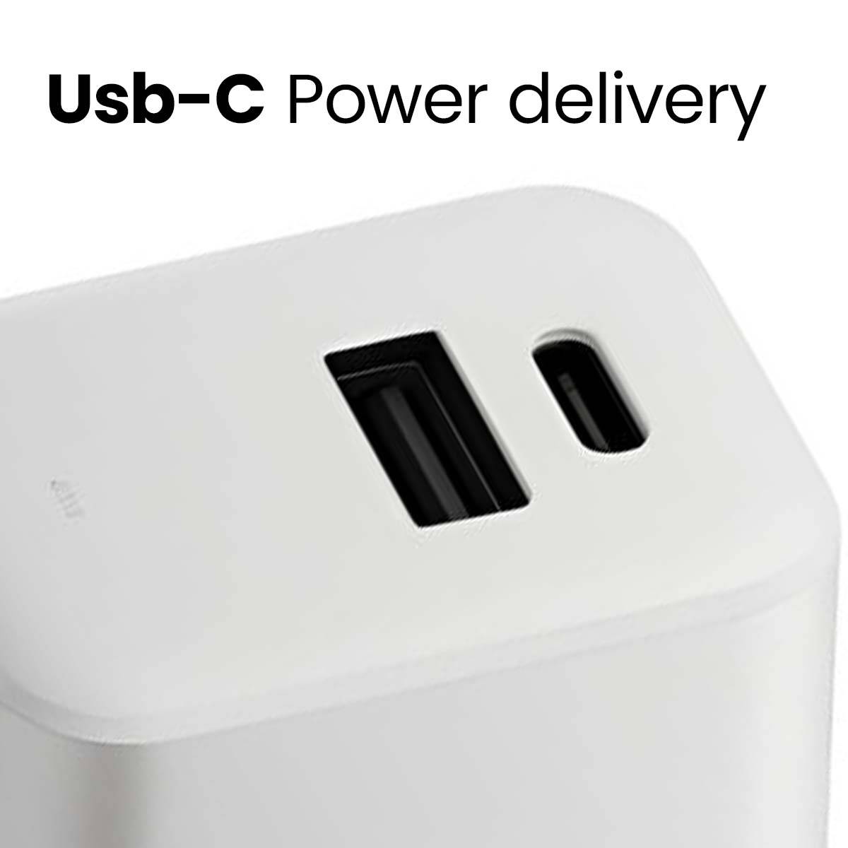 Chargeur Mural Double Port USB-C / USB-A GaN Power Delivery 45W-4