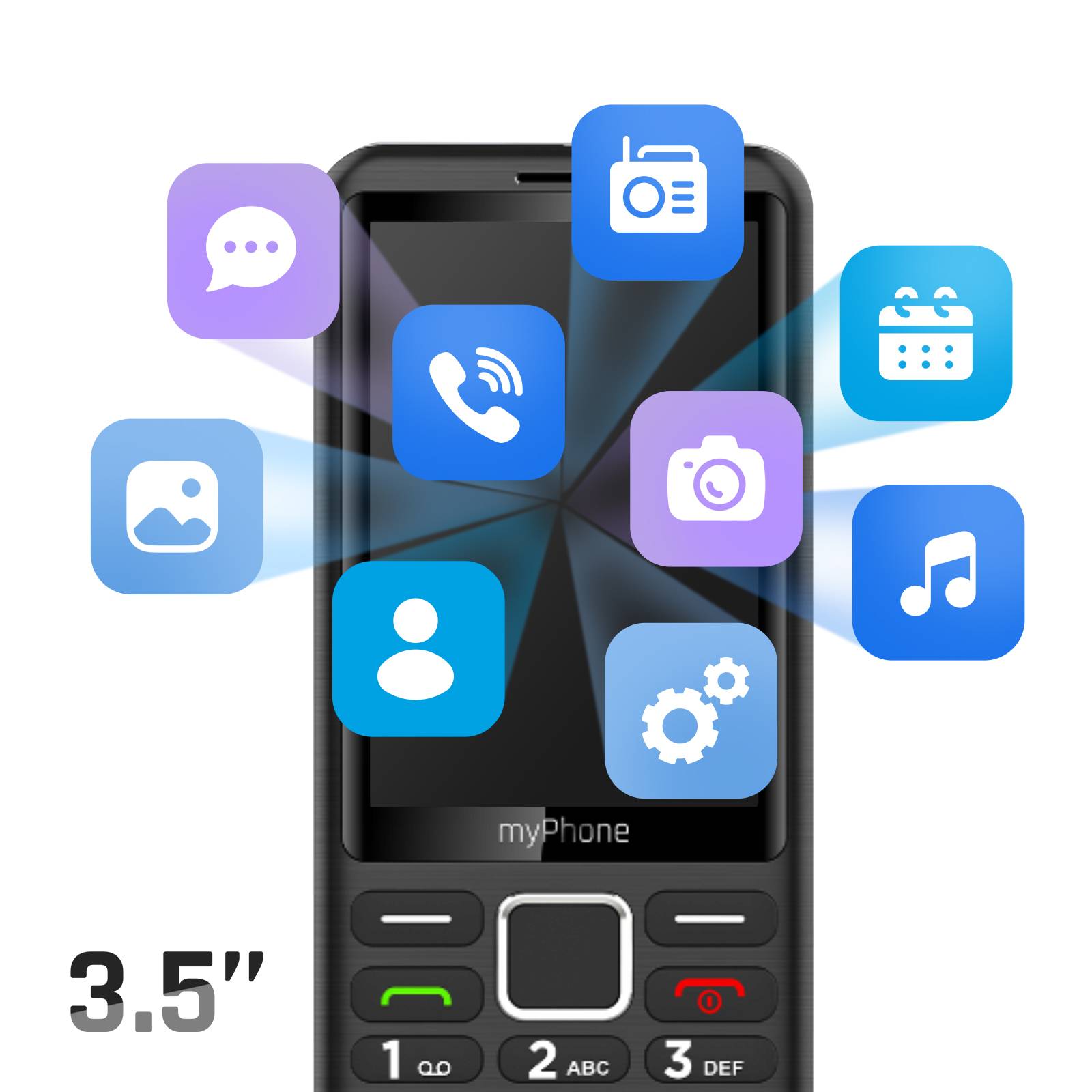 Téléphone Senior myPhone 3510 LTE avec un Grand Écran et Autonomie 7 Jours-2