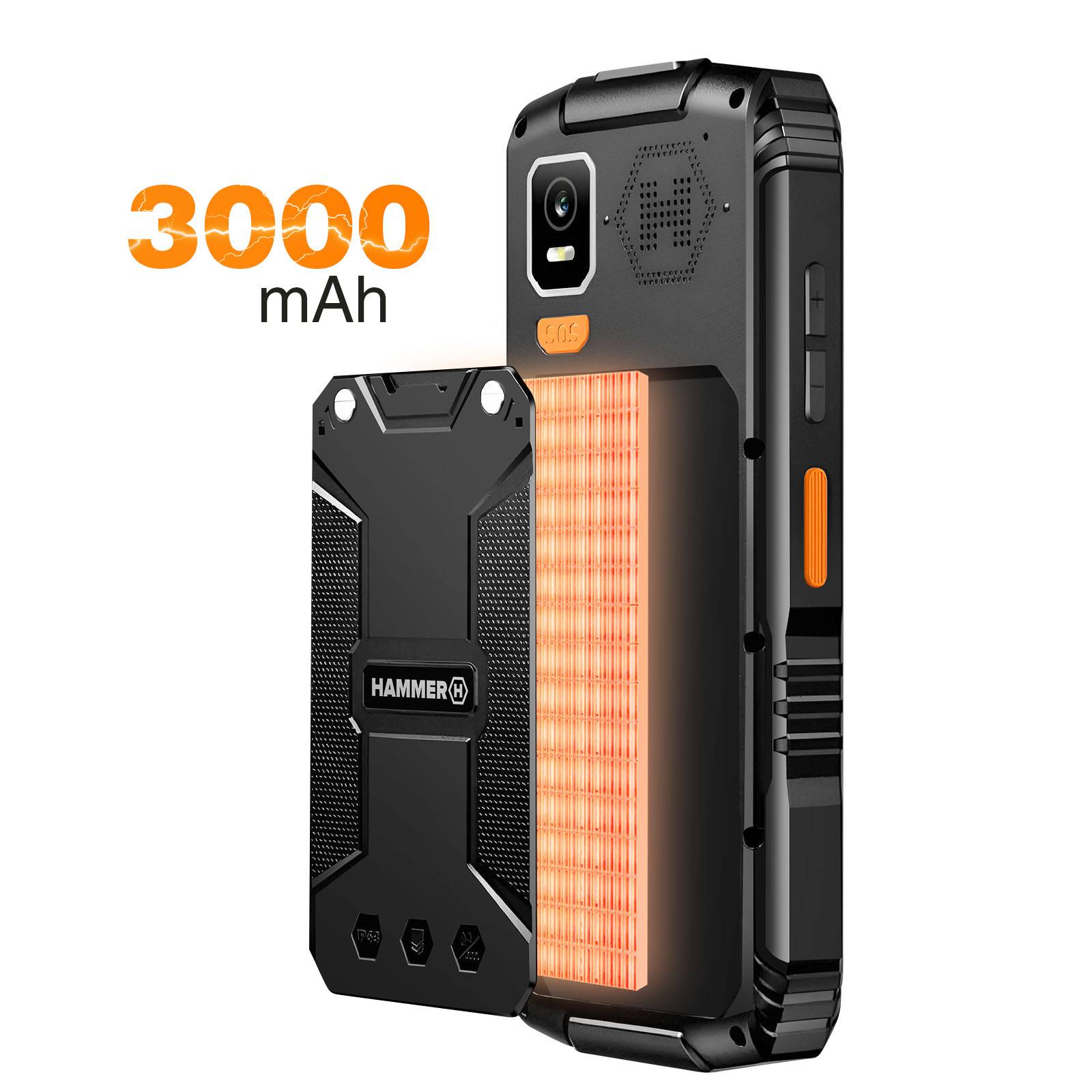 Téléphone Portable Hammer Horizon LTE Double SIM Autonomie 18h Waterproof IP68-3