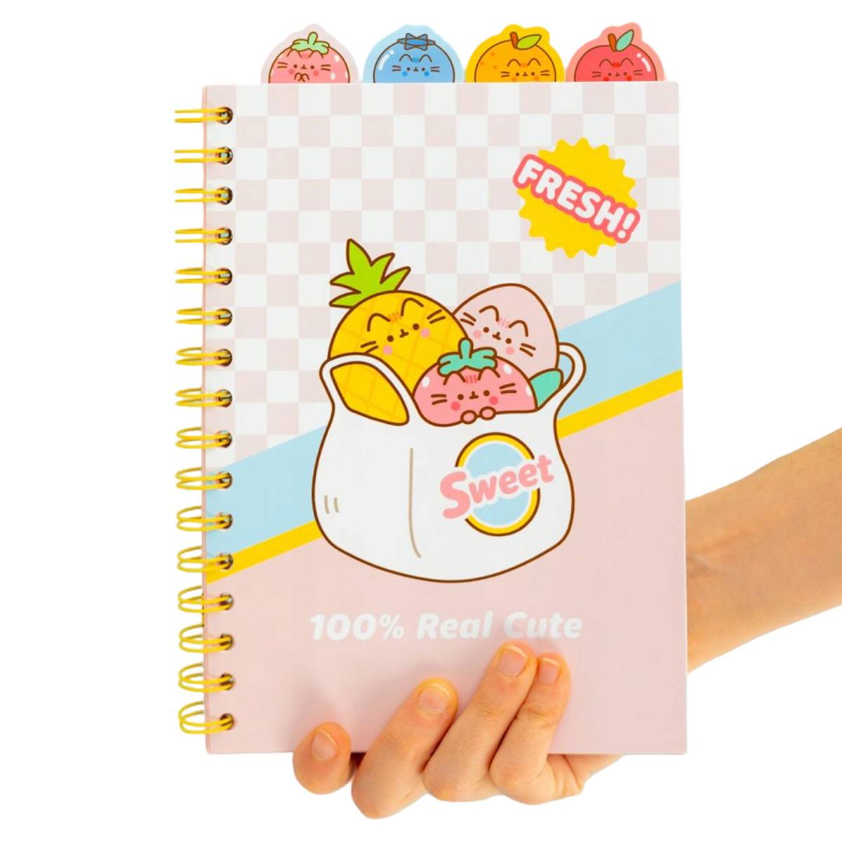 Carnet Onglets Fruits Motif 100% Real Cute Format A5 avec Intercalaires Colorés-4