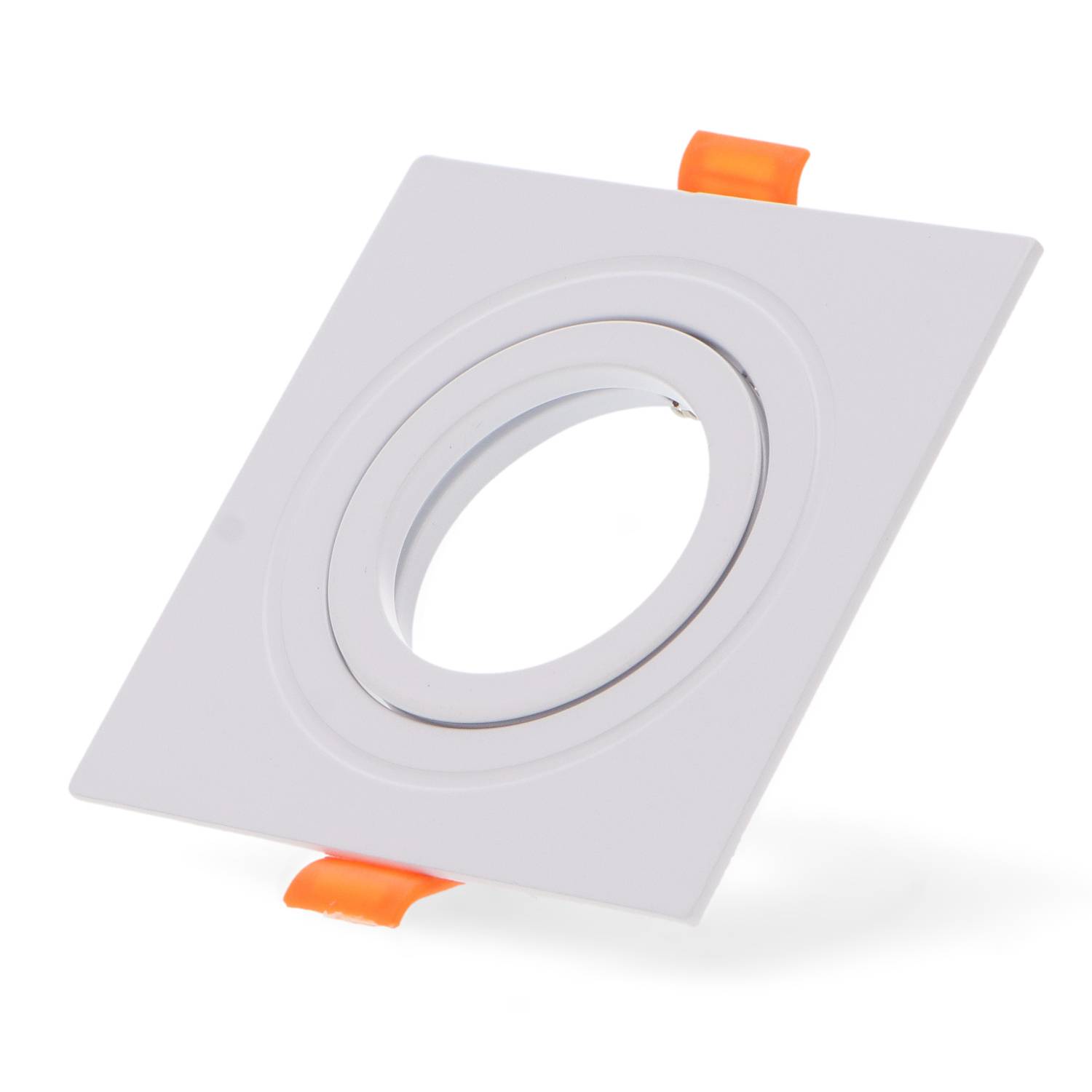 Anneau inclinable carré blanc série Luxury pour GU10/MR16 - Ledme - LM4324-0