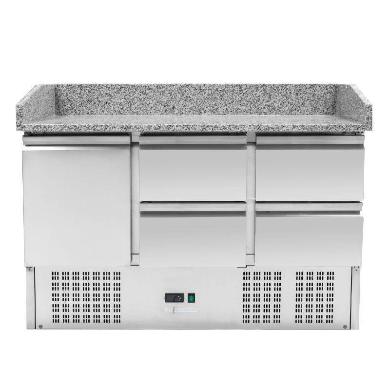 Meuble à Pizza Réfrigéré Compact 600x400 - 1 Porte et 4 Tiroirs-0
