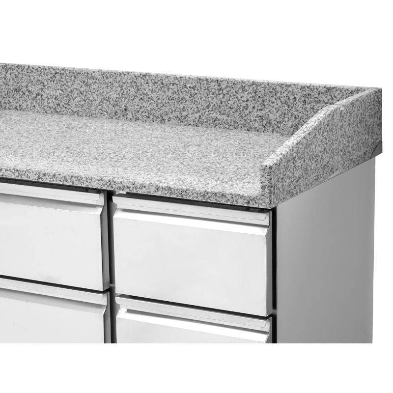 Meuble à Pizza Réfrigéré Compact 600x400 - 1 Porte et 4 Tiroirs-2