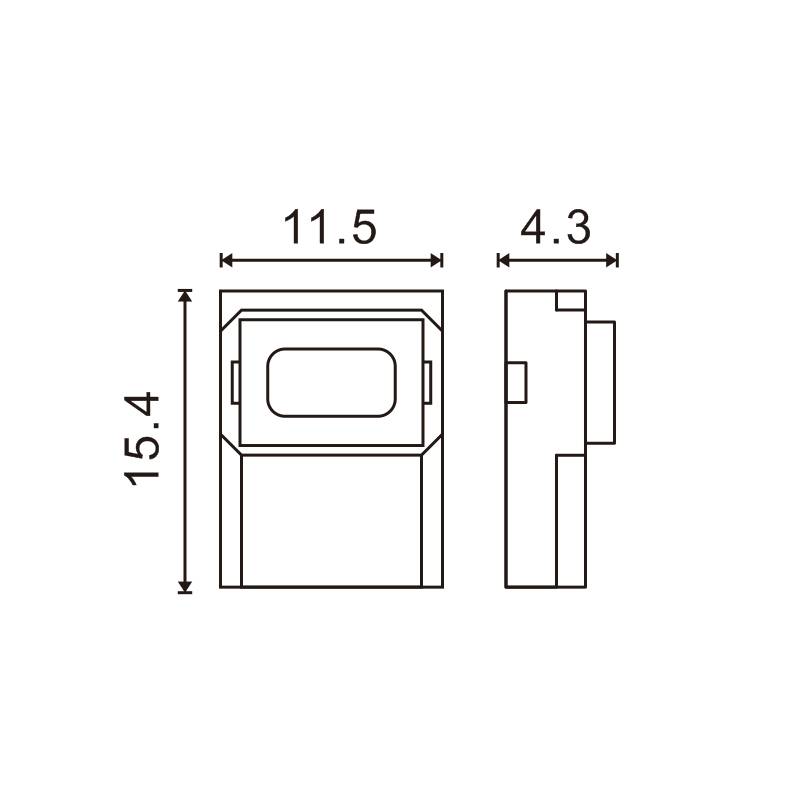 Connecteur UltraMini pour Barrette 10MM 12V/24V Monocolor vers câble 2 fils - Ledme - LM2929-1