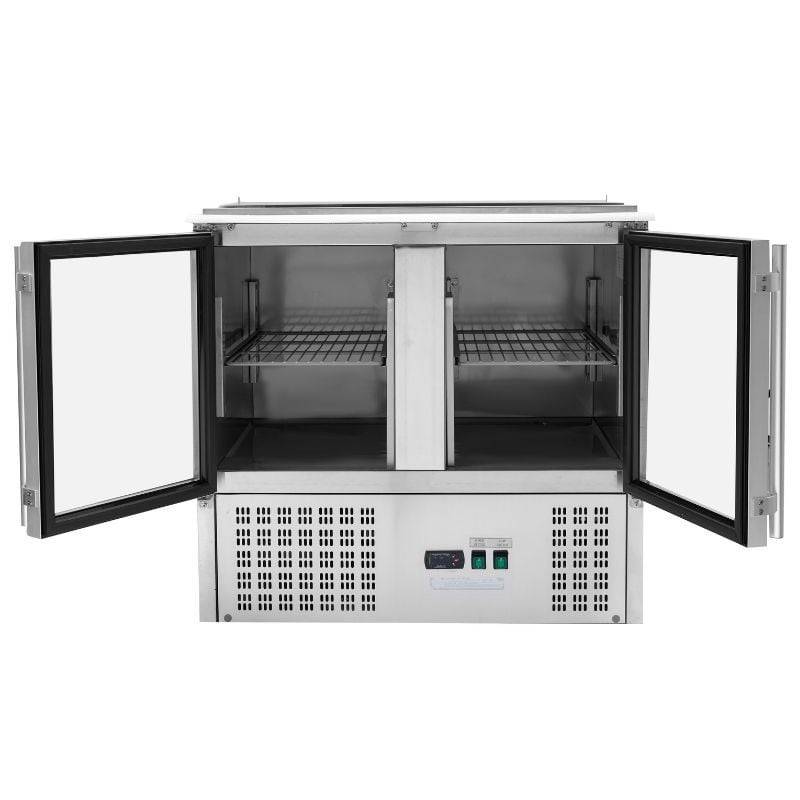 Saladette Compacte - 2 Portes Vitrées à Toit Ouvrant-0