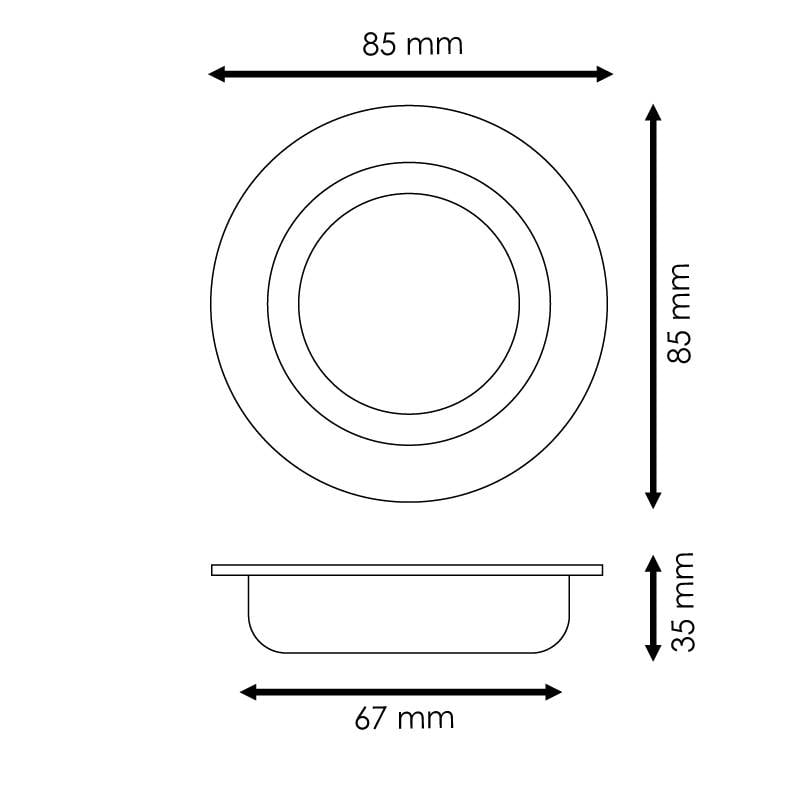 Série Infinity à anneau fixe rond blanc pour Gu10/MR16 - Ledme - LM4338-1