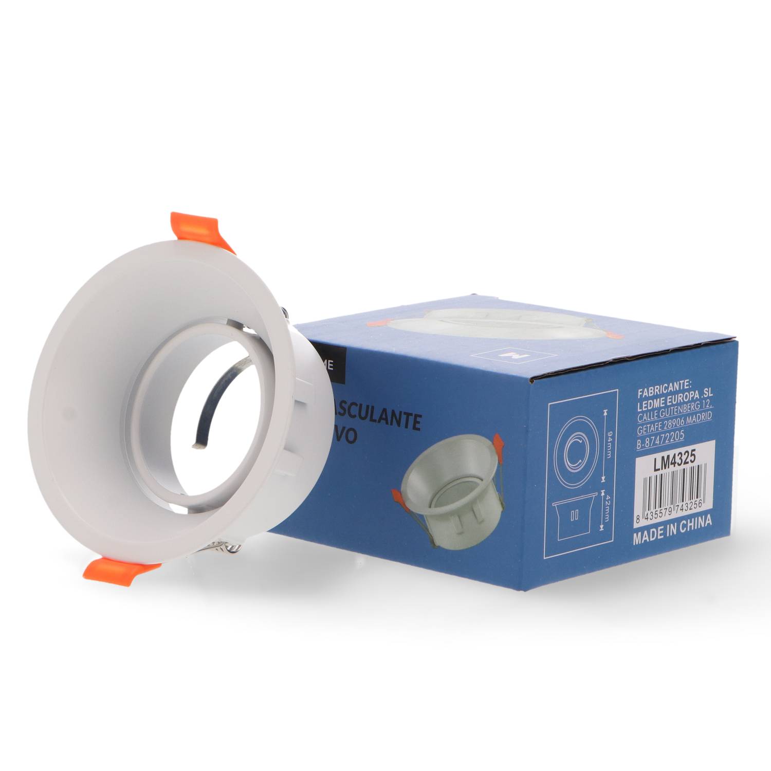 Anneau inclinable rond blanc série Evo pour Gu10/MR16 - Ledme - LM4325-2