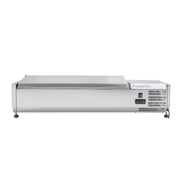 Saladette Réfrigérée à Poser Couvercle Inox - 5 x GN 1/4