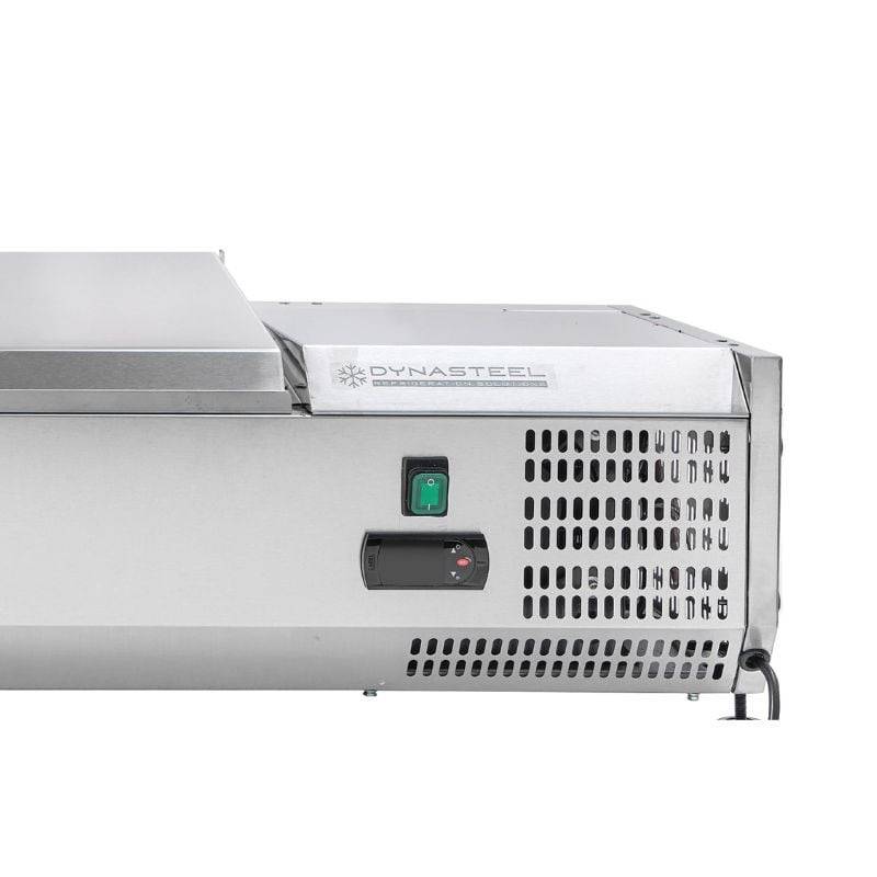 Saladette Réfrigérée à Poser Couvercle Inox - 5 x GN 1/4-1