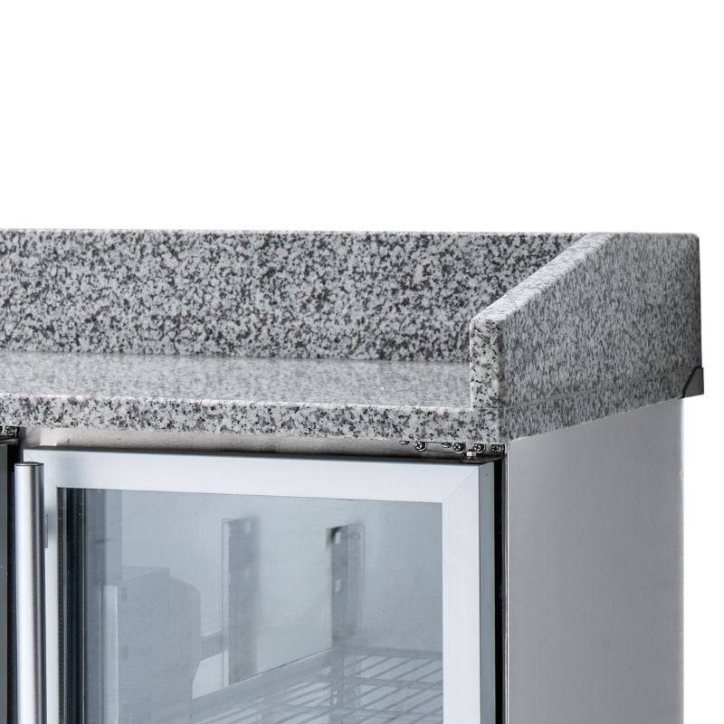 Meuble à Pizza Réfrigéré Compact 600x400 - 3 Portes Vitrées-2