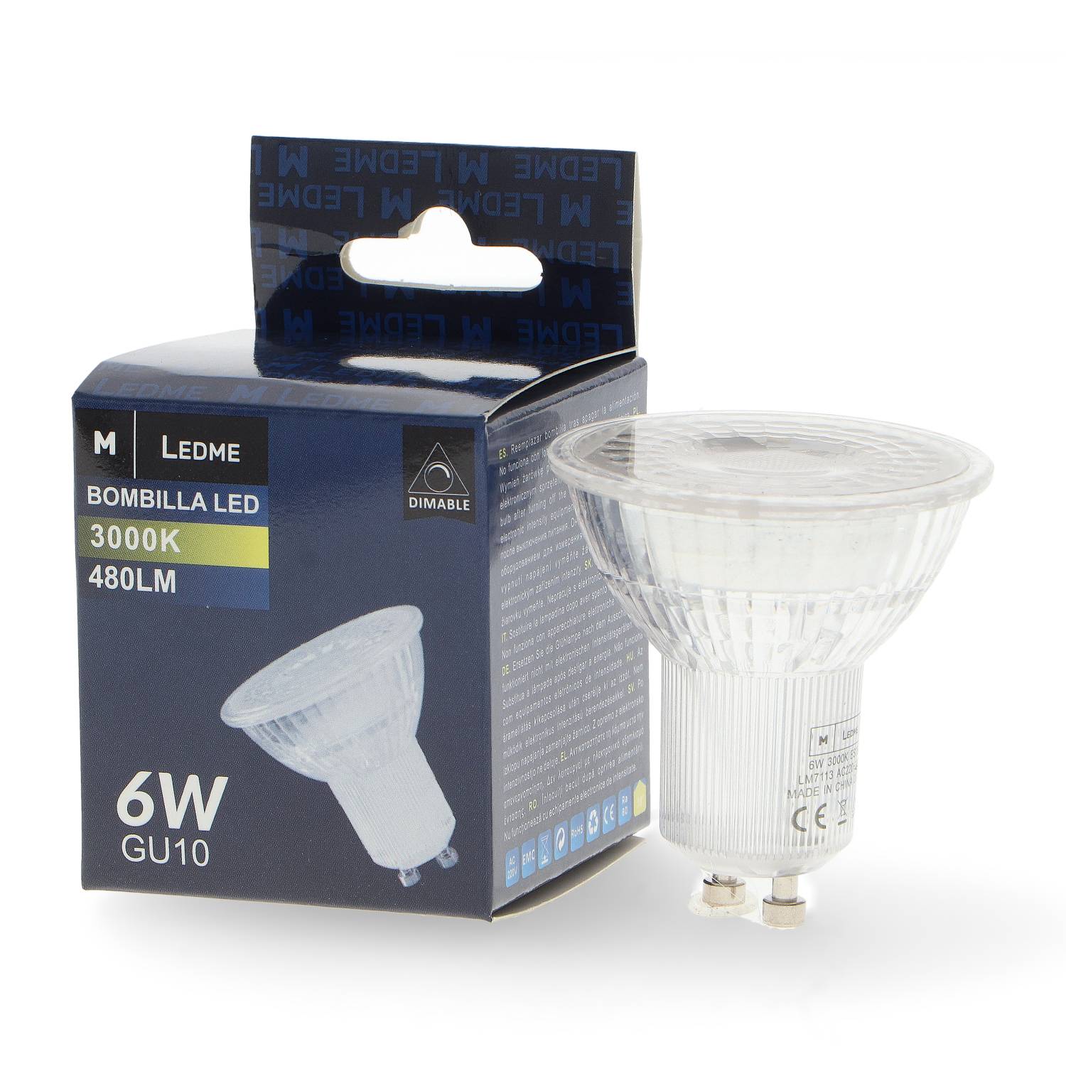 Ampoule LED GU10 Next Plus 6W Intensité Variable 6000K - Ledme - LM7111-0