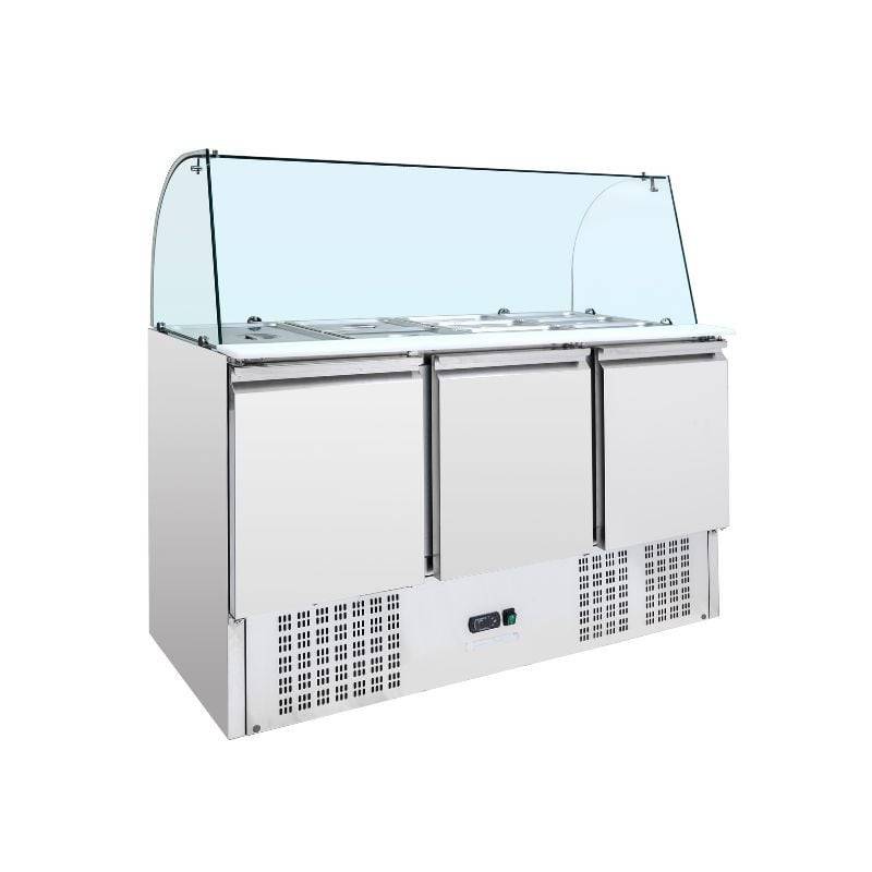 Saladette Réfrigérée 4 GN 1/1 - 3 Portes-1